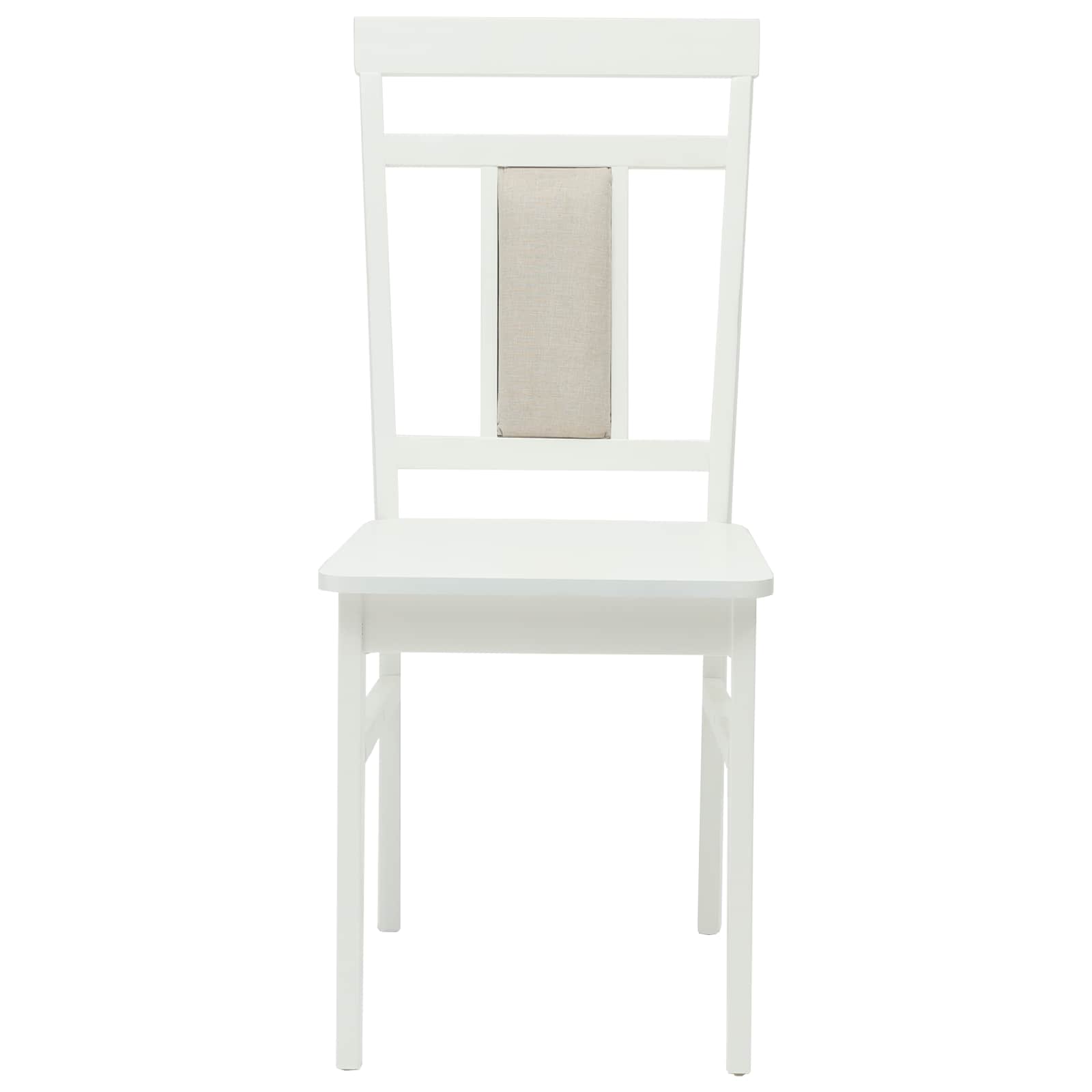 Chaise de salle à manger 2 pcs Blanc Bois de Caoutchouc Massif - XIOS