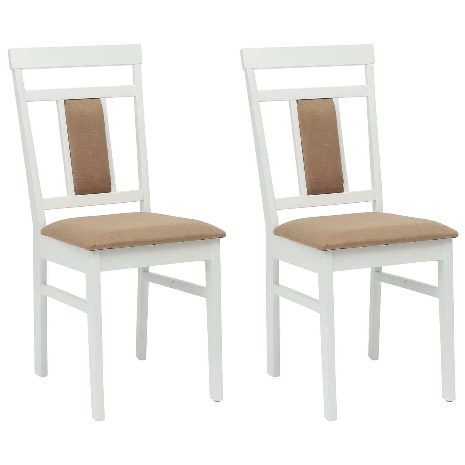 Chaise de salle à manger 2 pcs Blanc et marron - XIOS