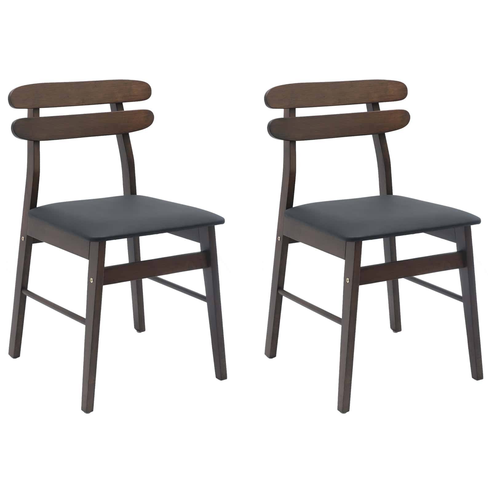 Chaise de salle à manger 2 pcs Marron clair et noir - XIOS