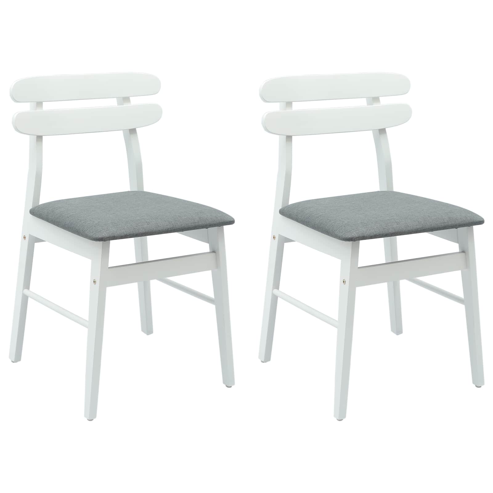 Chaise de salle à manger 2 pcs Blanc et Gris - XIOS