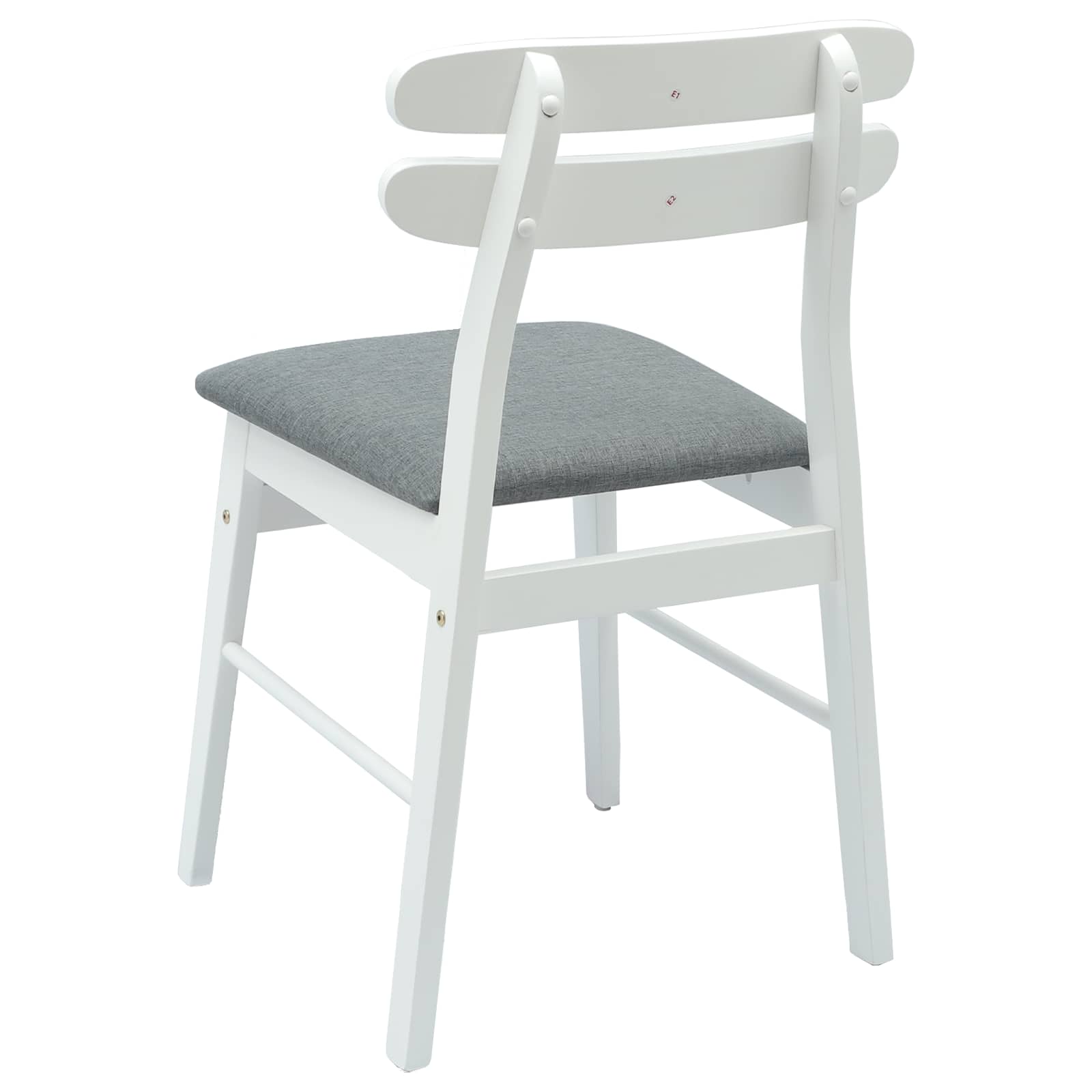 Chaise de salle à manger 2 pcs Blanc et Gris - XIOS