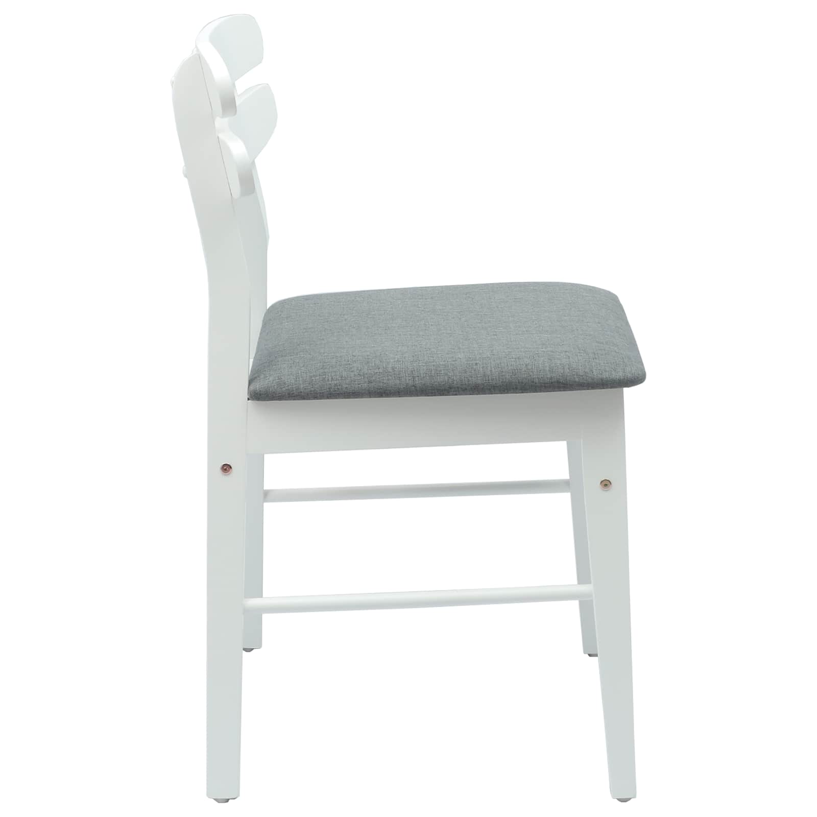 Chaise de salle à manger 2 pcs Blanc et Gris - XIOS