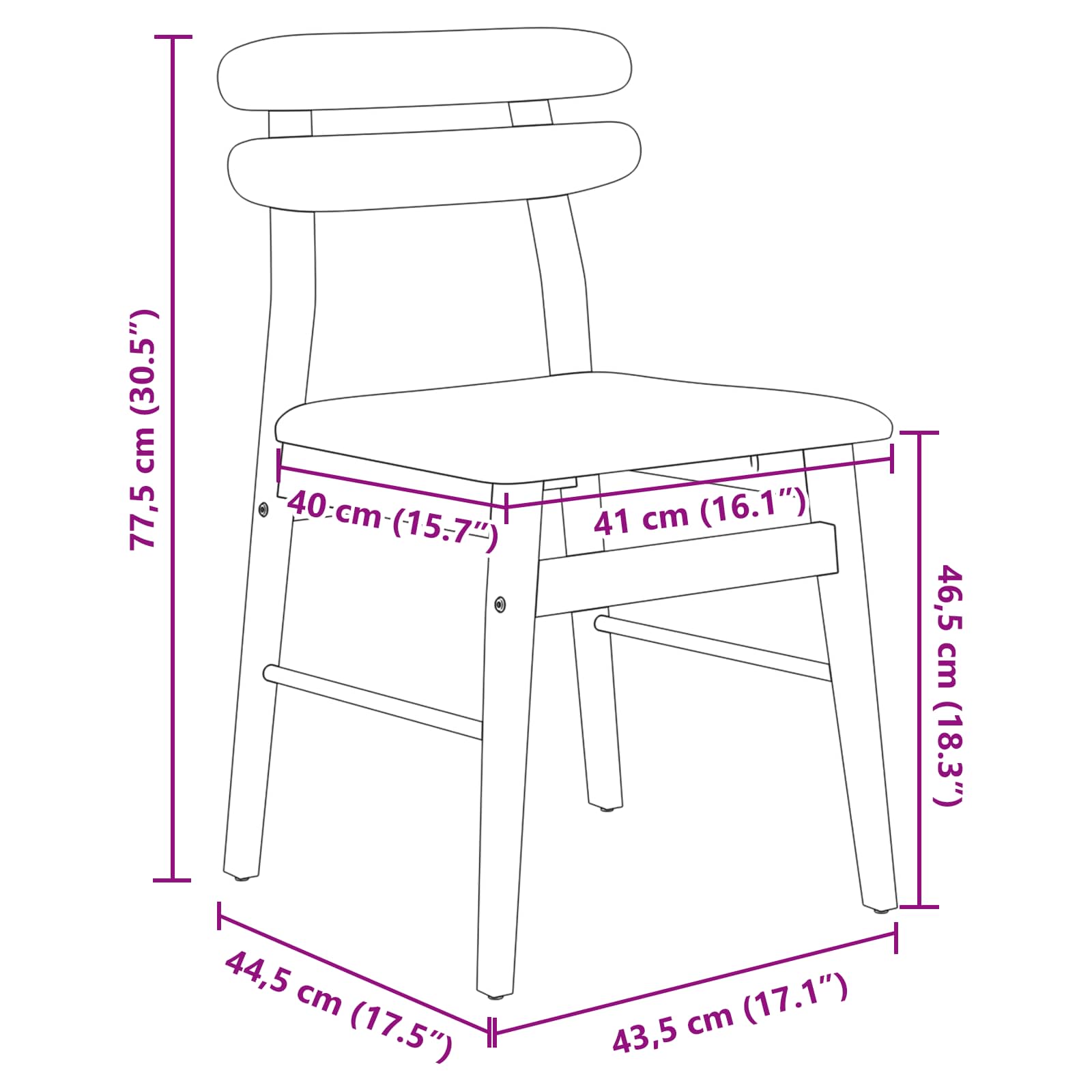 Chaise de salle à manger 2 pcs Blanc et Gris - XIOS