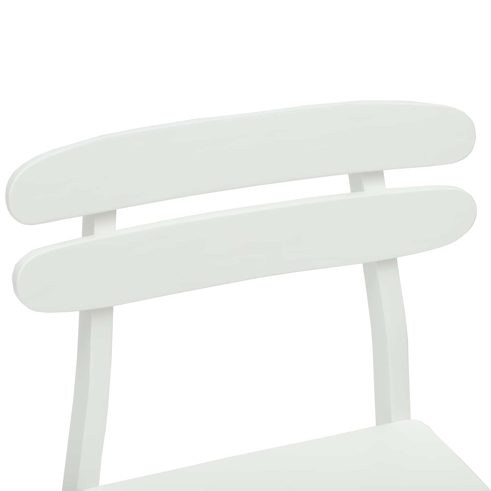 Chaise de salle à manger 2 pcs Blanc Bois de Caoutchouc Massif - XIOS