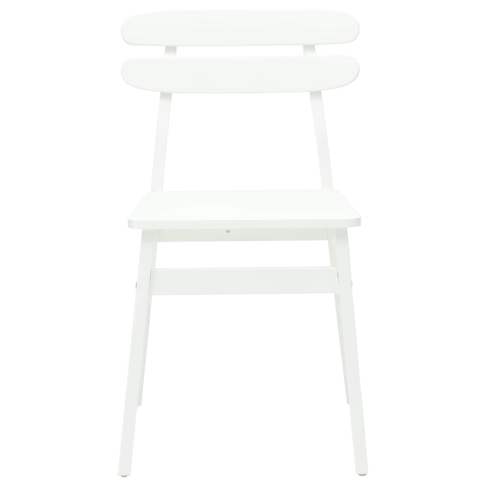Chaise de salle à manger 2 pcs Blanc Bois de Caoutchouc Massif - XIOS