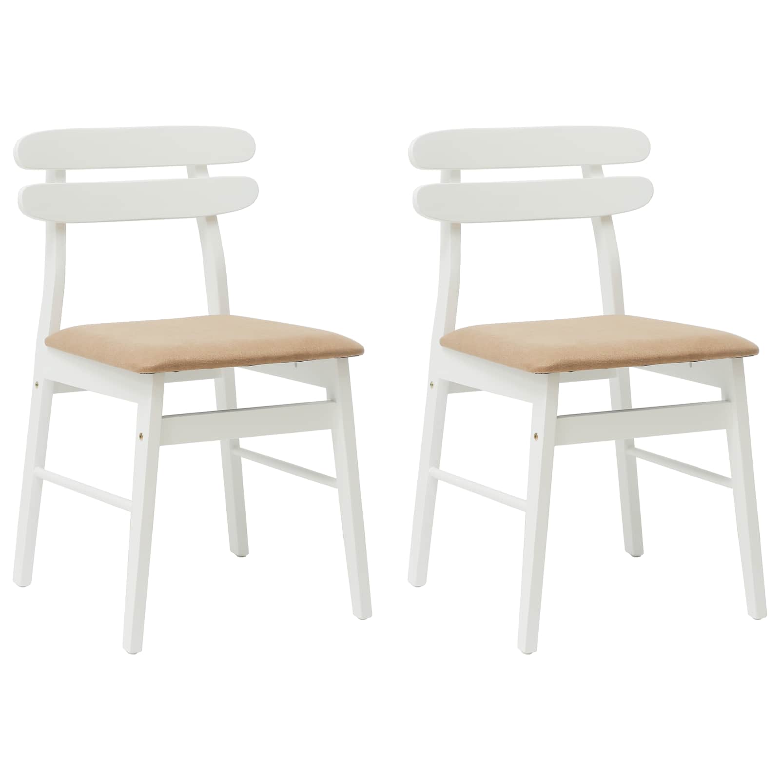 Chaise de salle à manger 2 pcs Blanc et marron - XIOS
