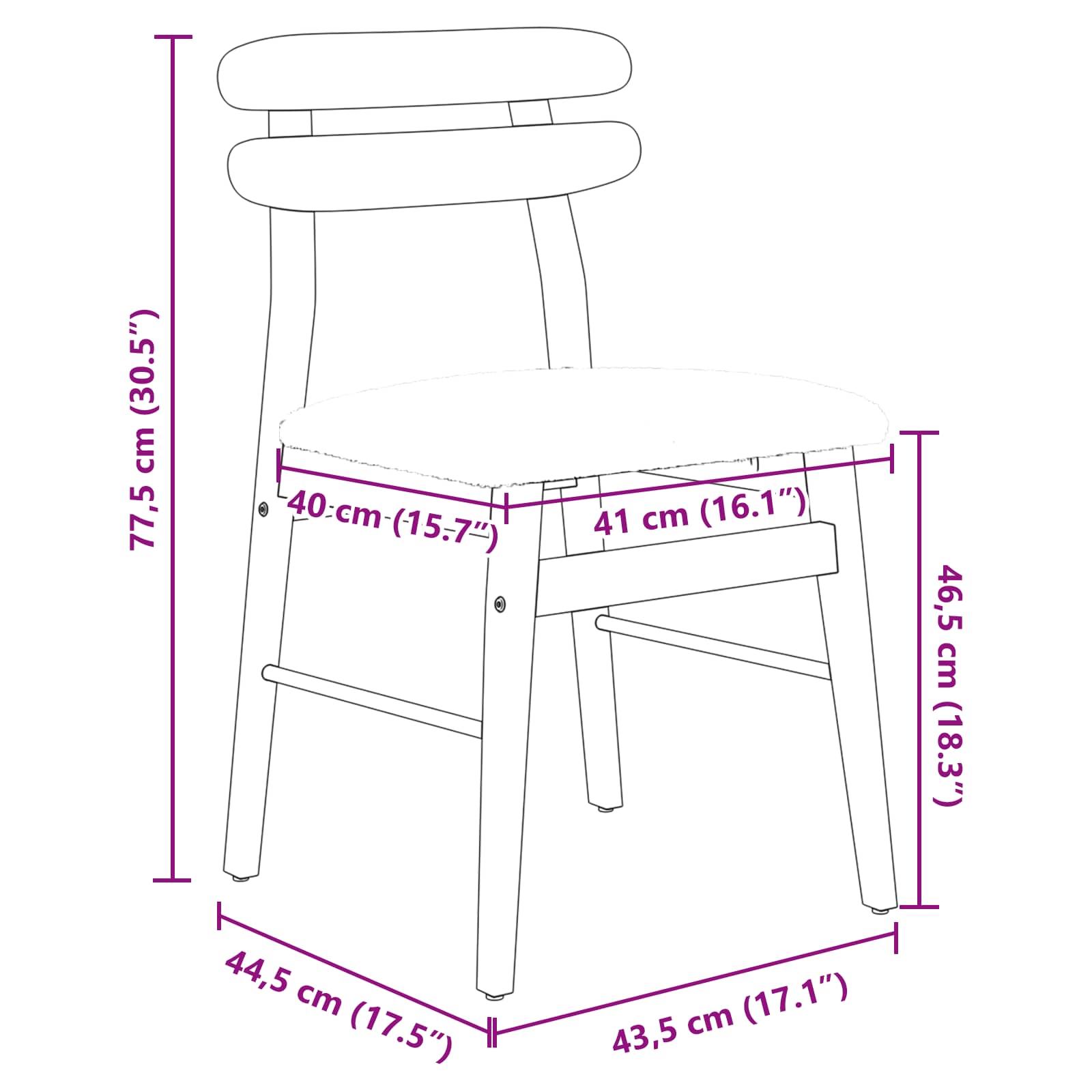 Chaise de salle à manger 2 pcs Naturel et clair - XIOS