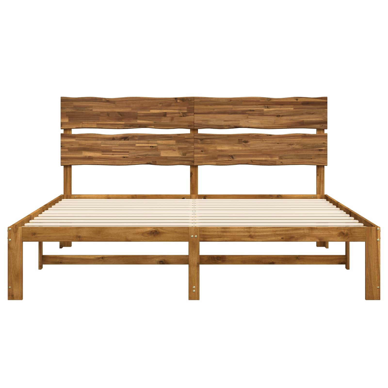 Cadre de lit double avec tête de lit ROSTOCK Naturel