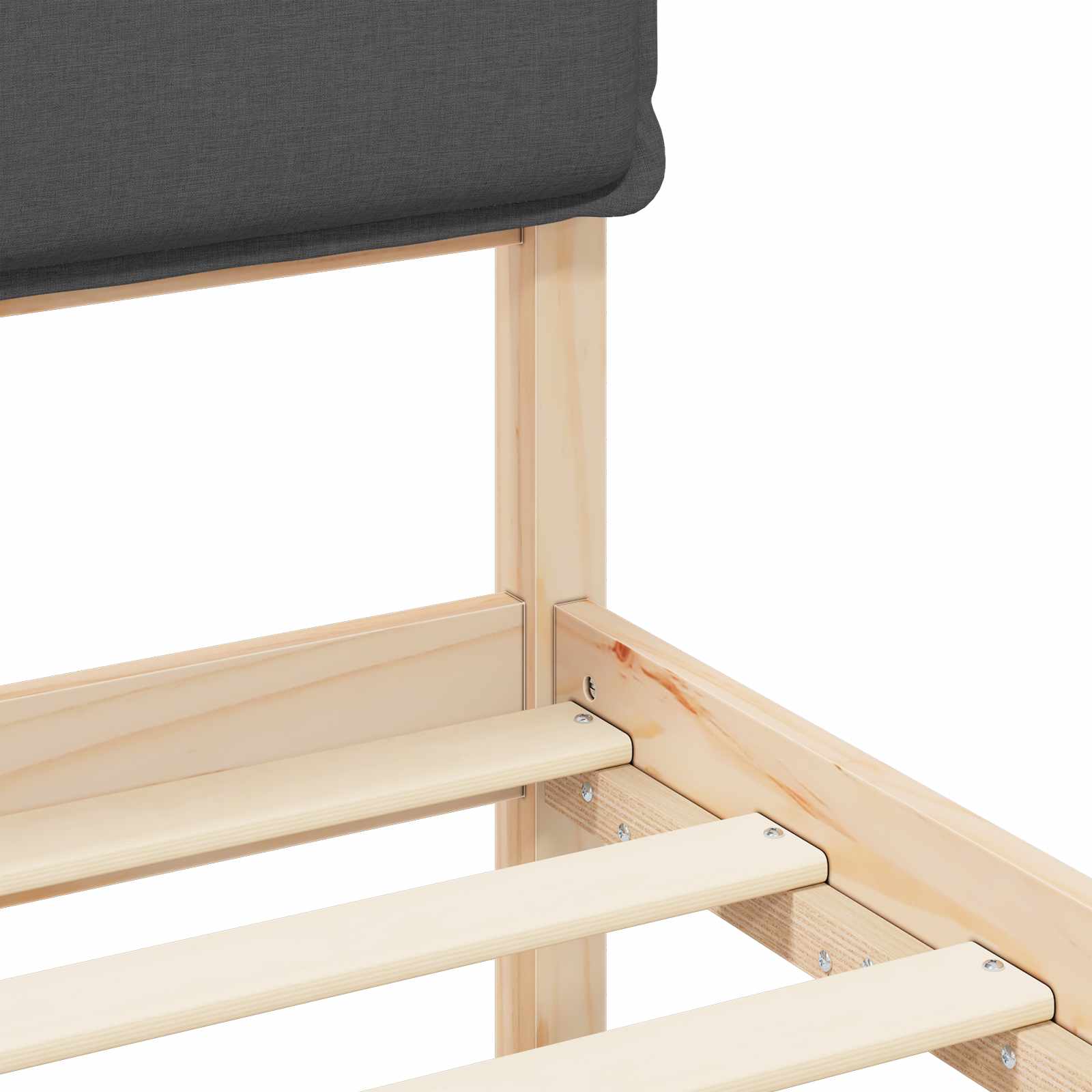 Cadre de lit avec tête de lit rembourrée Gris foncé - XIOS