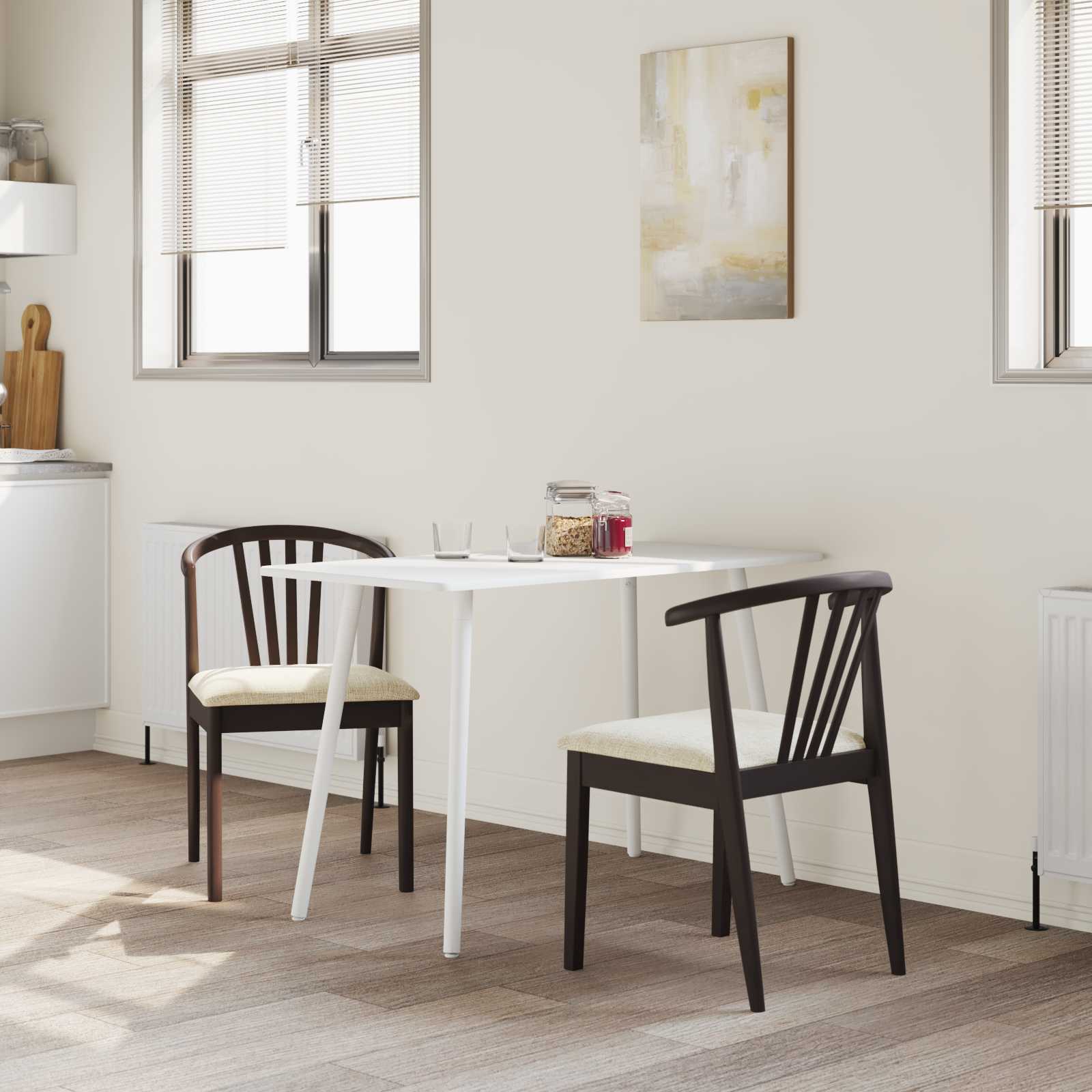 Chaise de salle à manger 2 pcs Marron clair et clair - XIOS