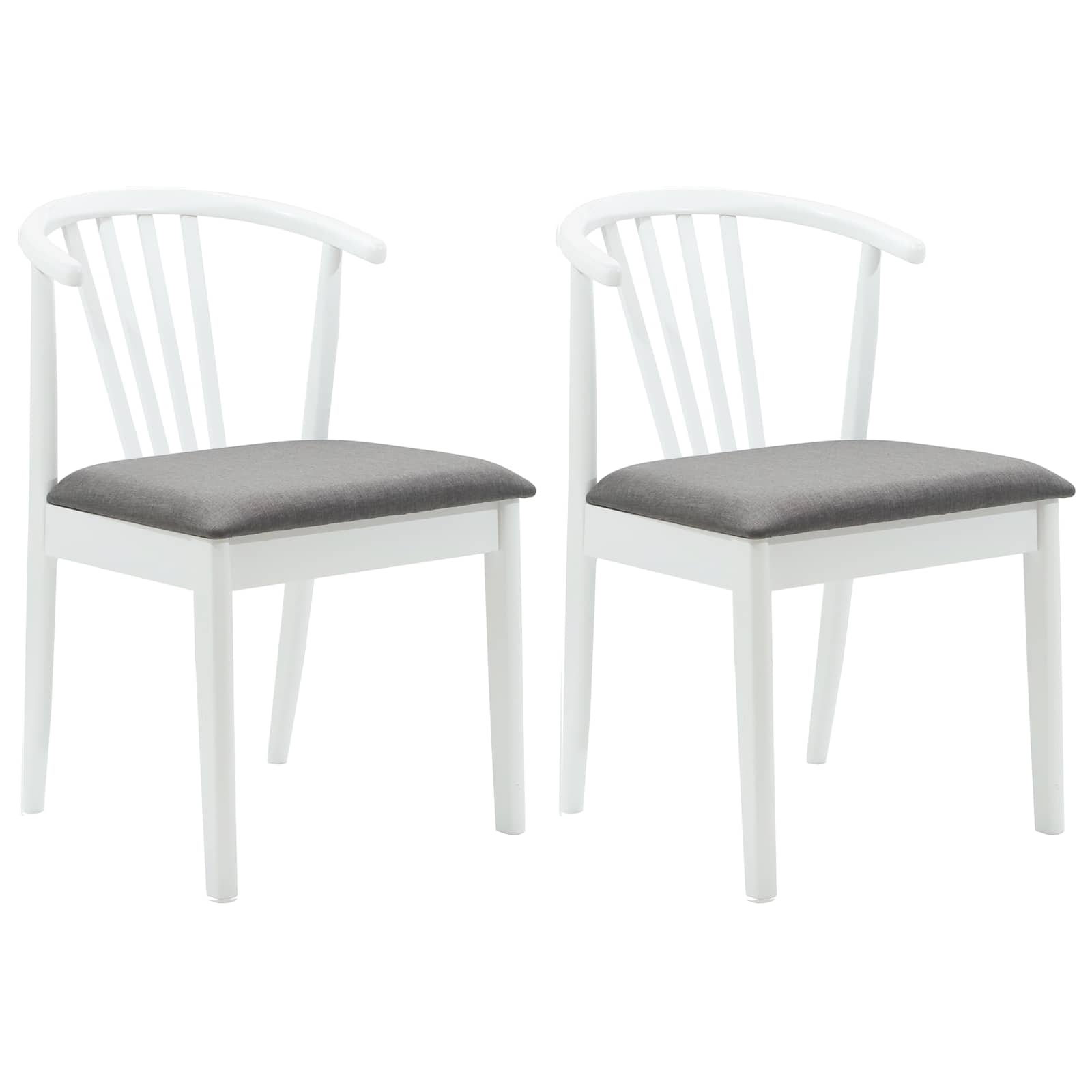 Chaise de salle à manger 2 pcs Blanc et Gris - XIOS