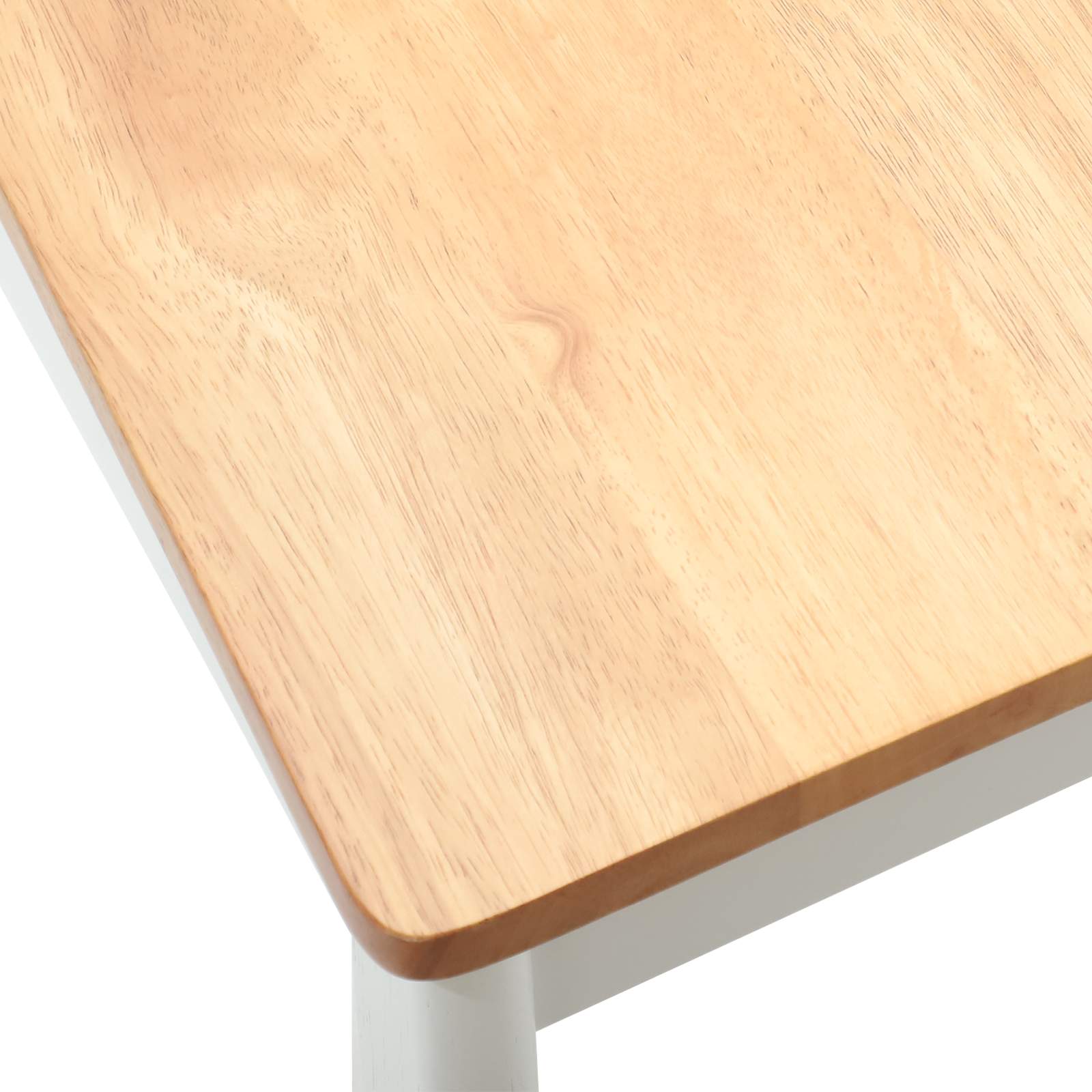 Chaise de salle à manger 2 pc Bois de caoutchouc massif