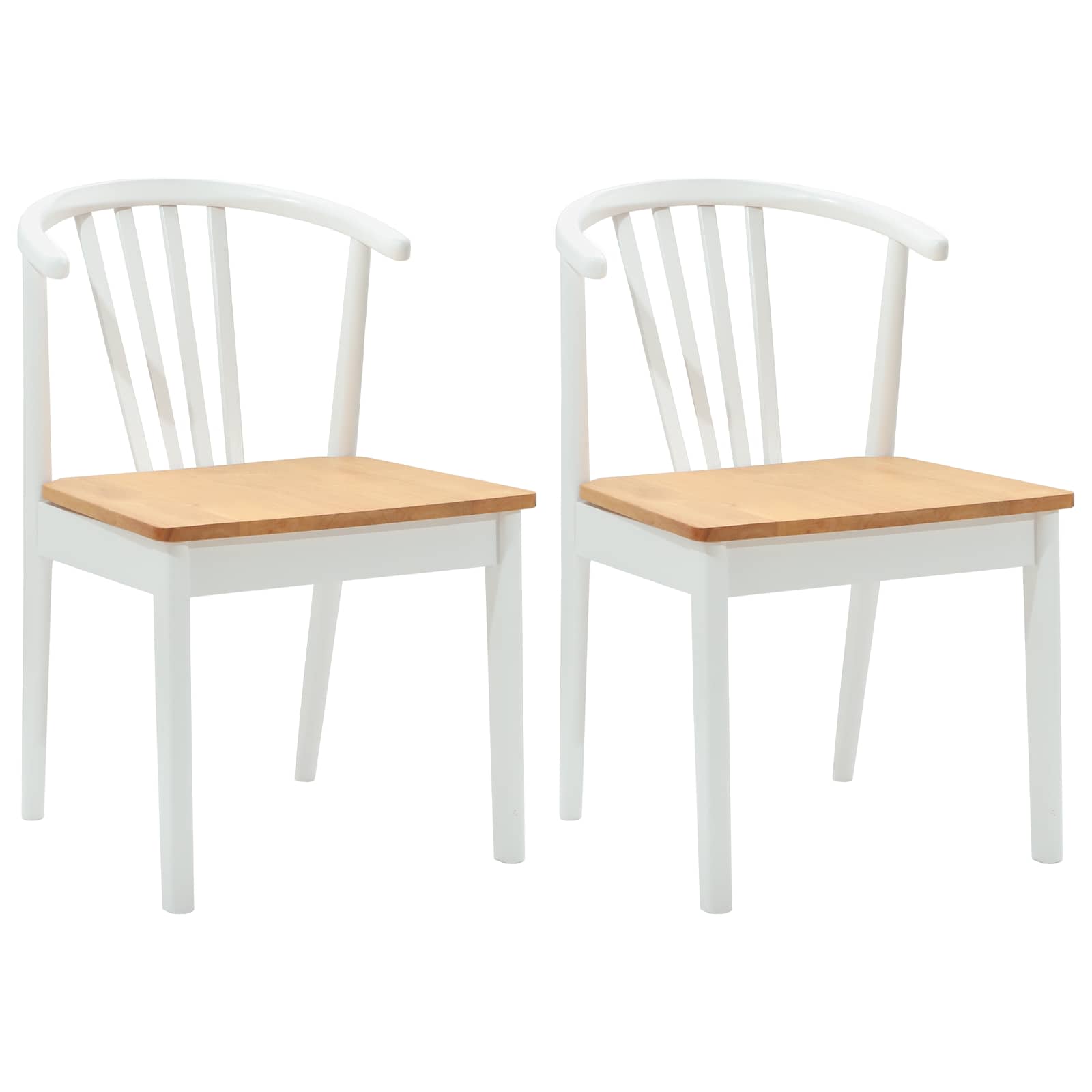 Chaise de salle à manger 2 pcs blanc et naturel - XIOS