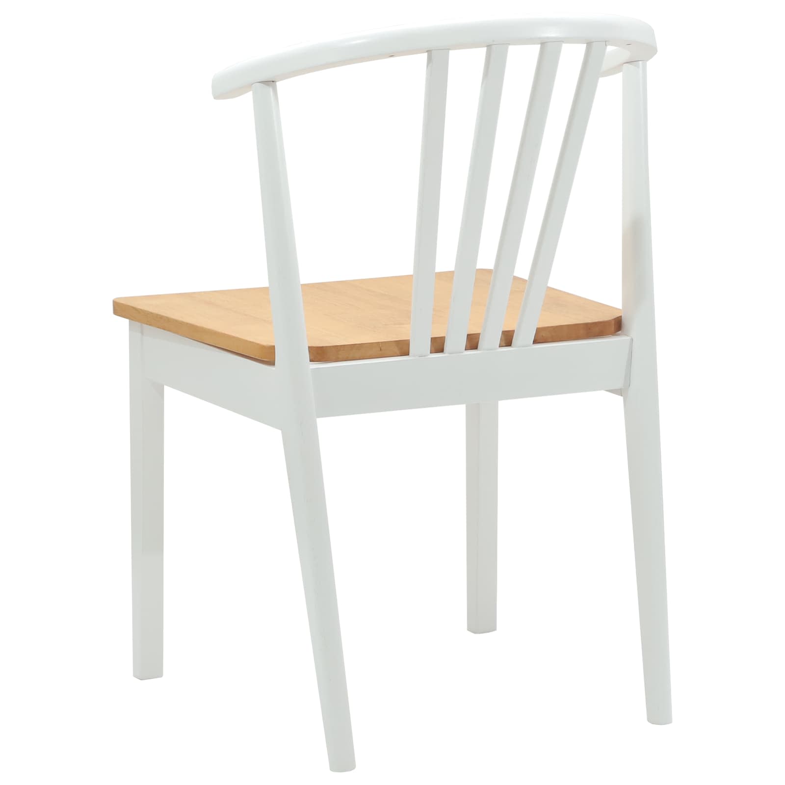 Chaise de salle à manger 2 pc Bois de caoutchouc massif