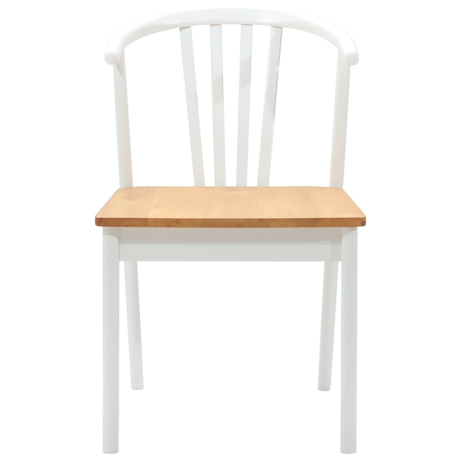 Chaise de salle à manger 2 pc Bois de caoutchouc massif