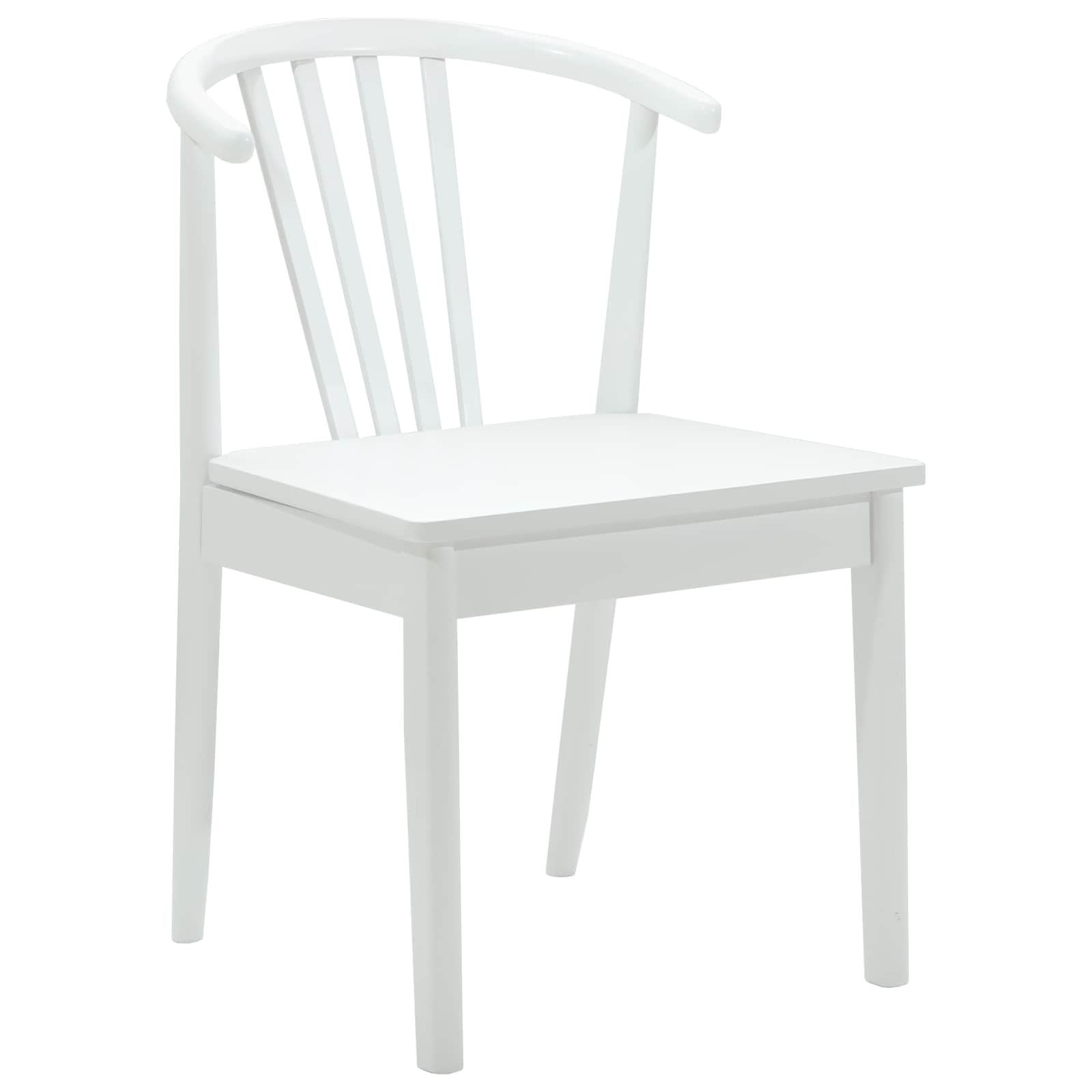 Chaise de salle à manger 2 pcs Blanc Bois de caoutchouc massif - XIOS