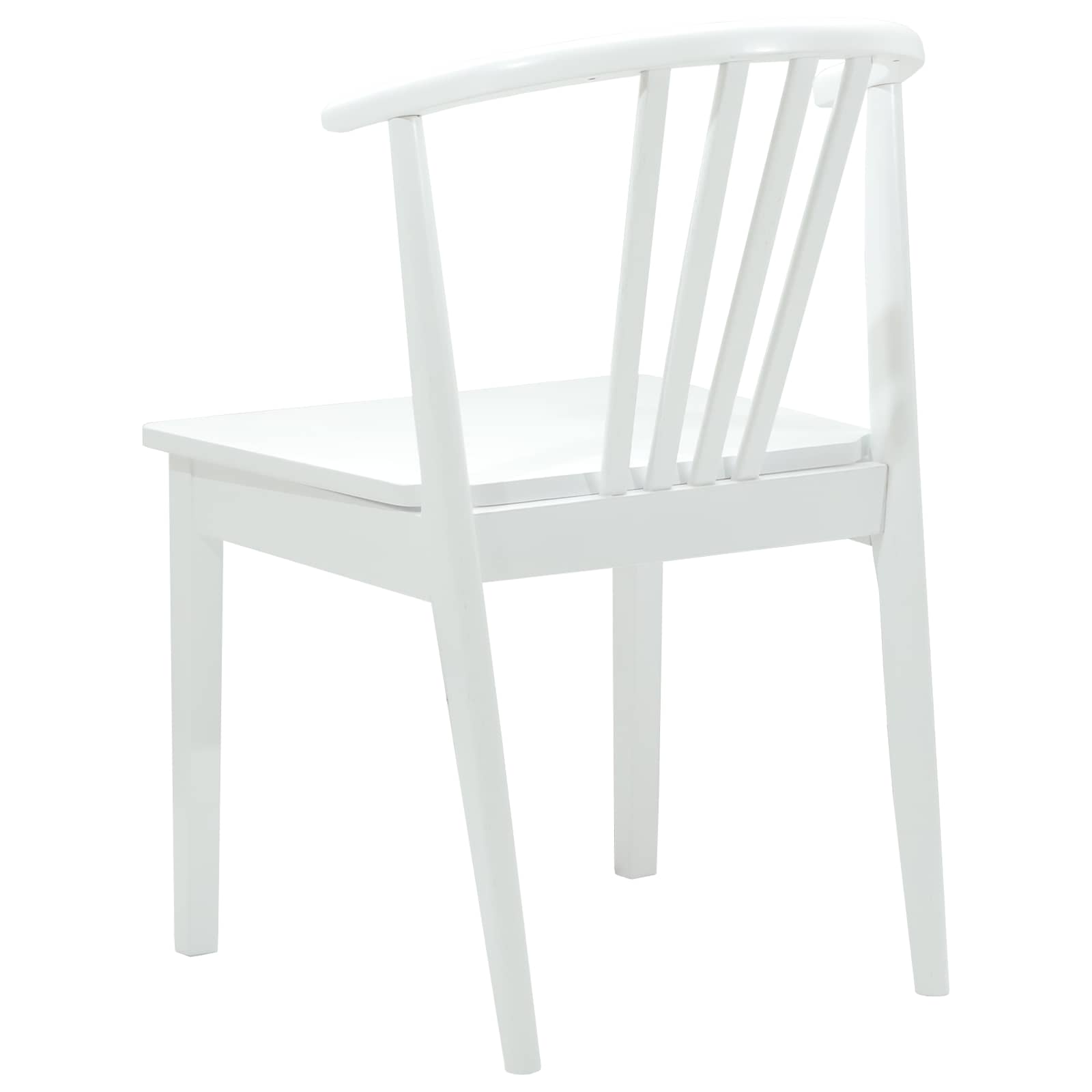Chaise de salle à manger 2 pcs Blanc Bois de caoutchouc massif - XIOS