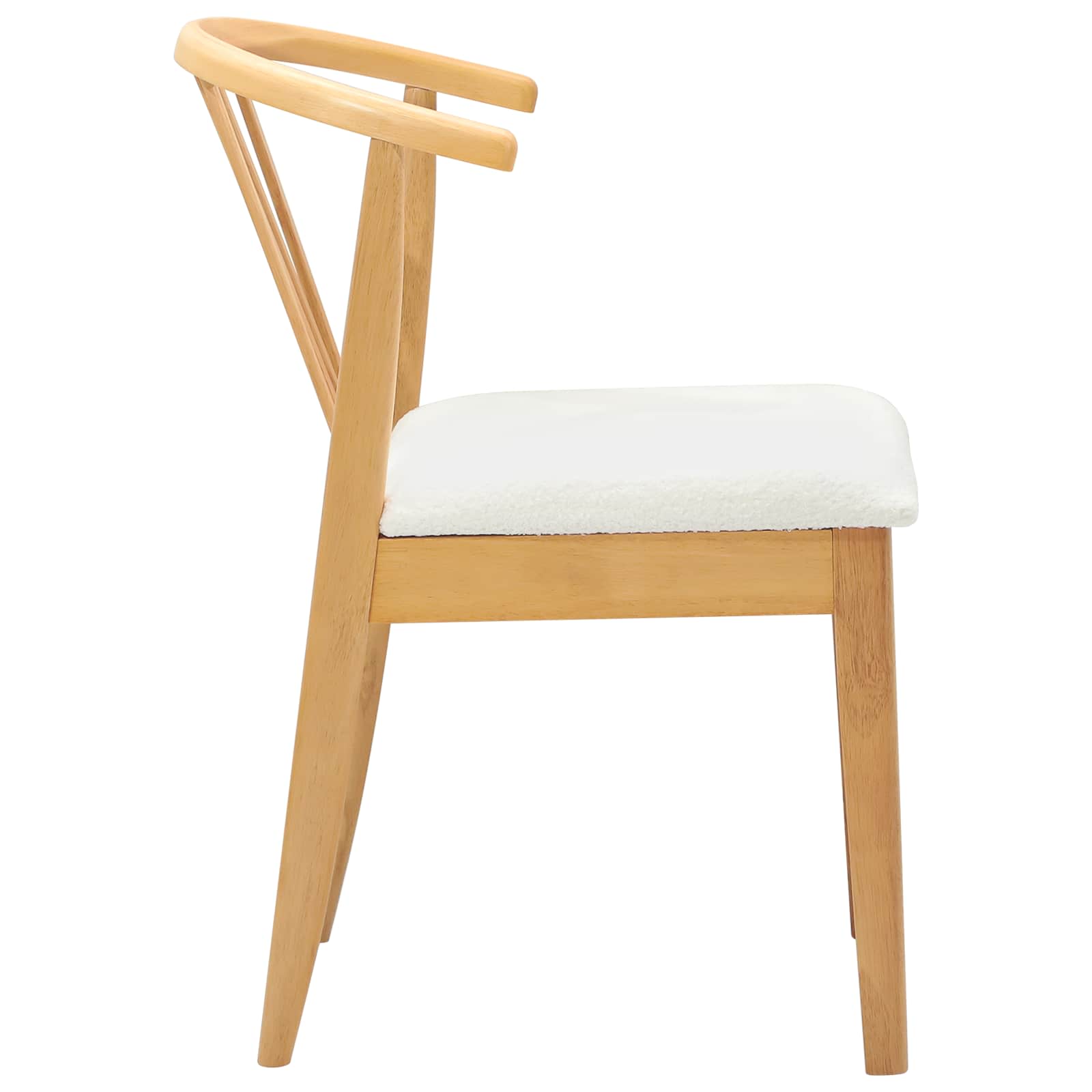 Chaise de salle à manger 2 pcs Naturel et Blanc - XIOS