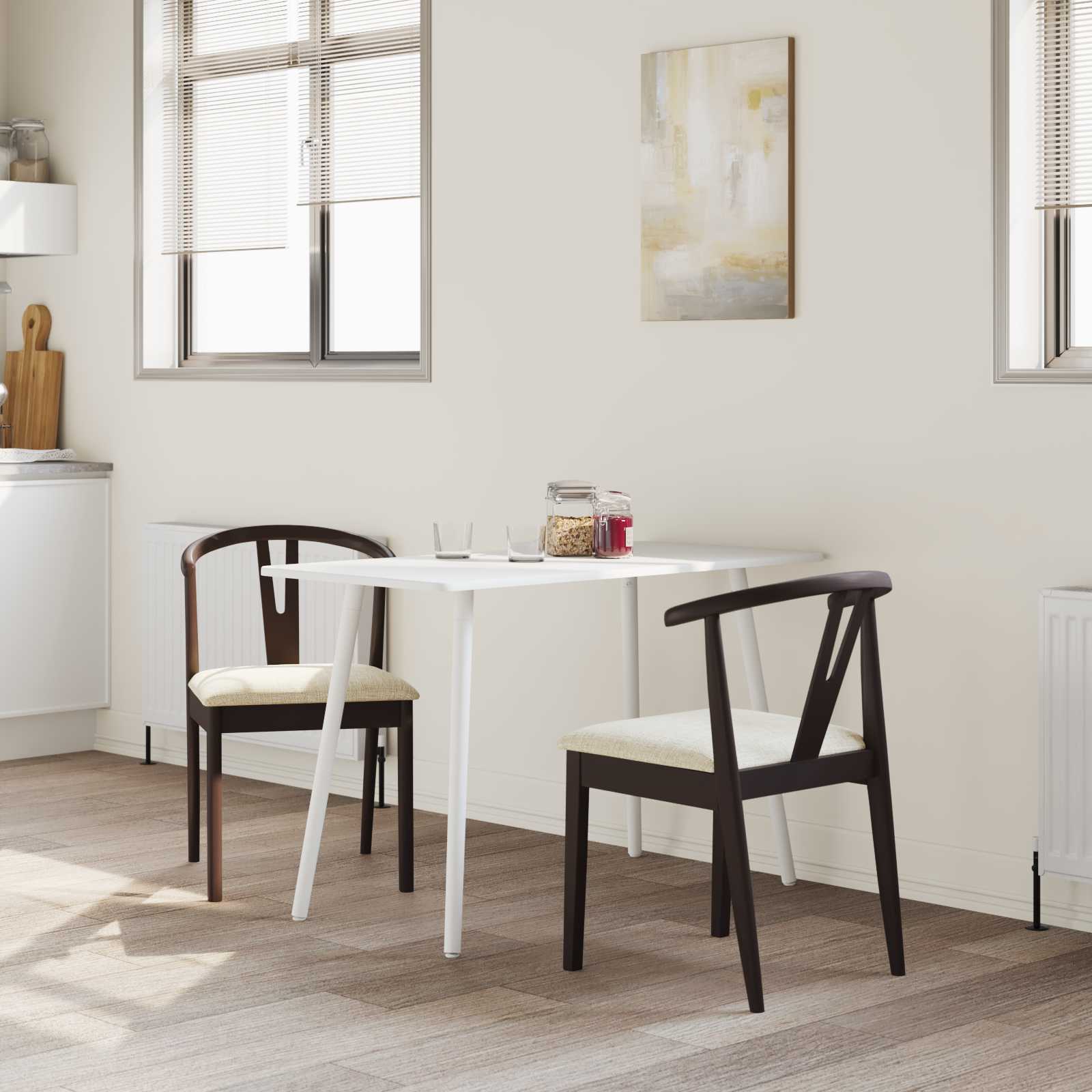 Chaise de salle à manger 2 pcs Marron clair et clair - XIOS