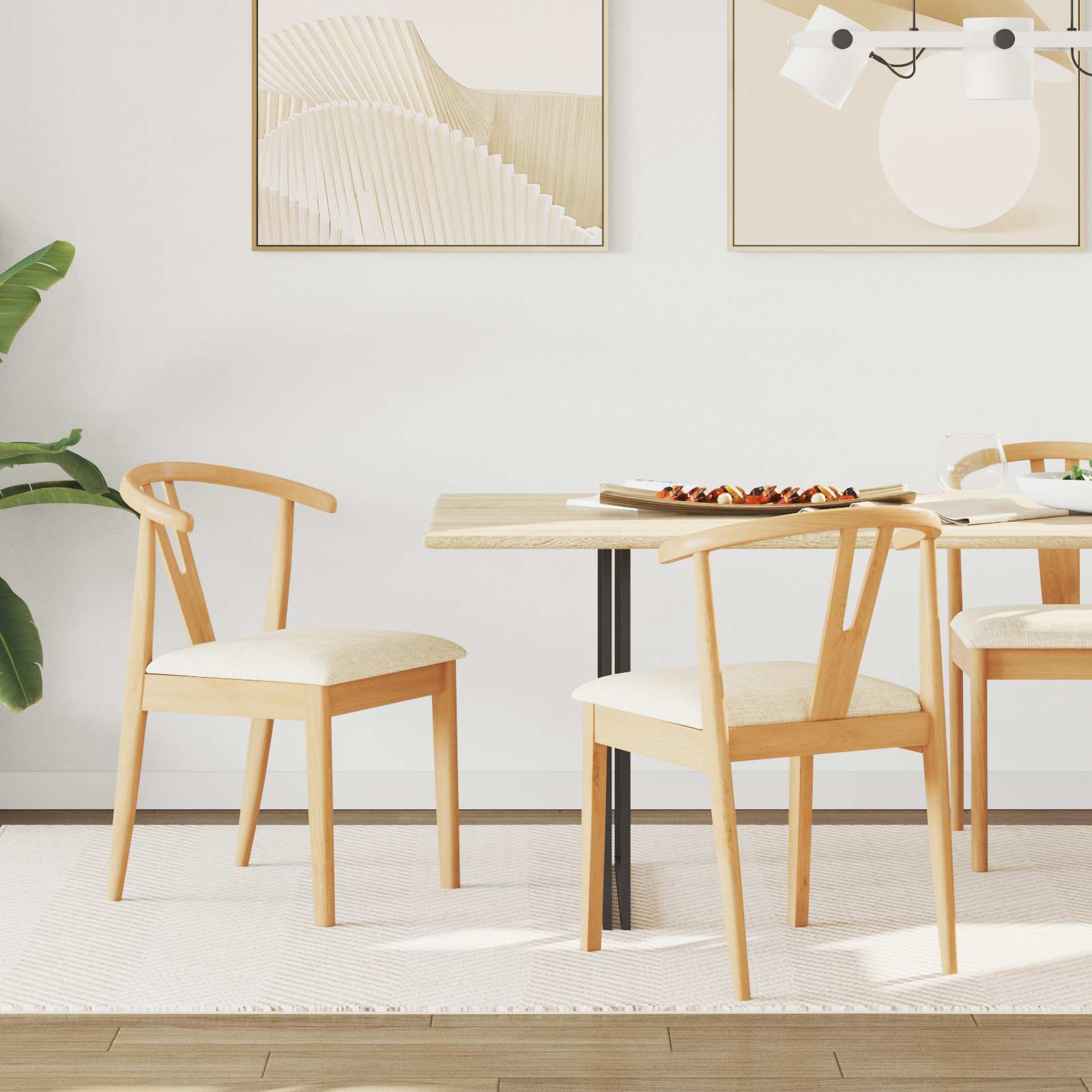 Chaise de salle à manger 2 pcs Naturel et clair - XIOS