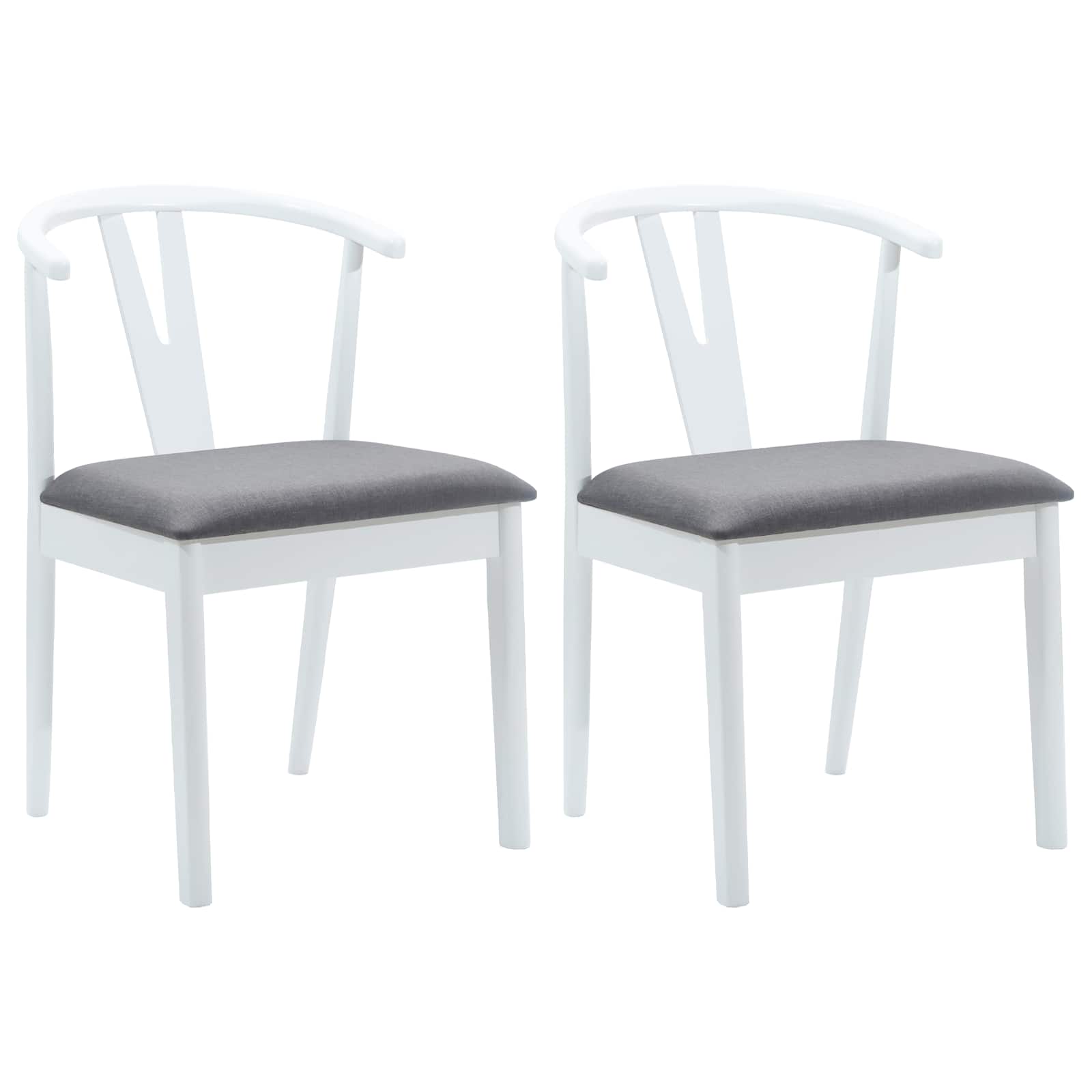 Chaise de salle à manger 2 pcs Blanc et Gris - XIOS