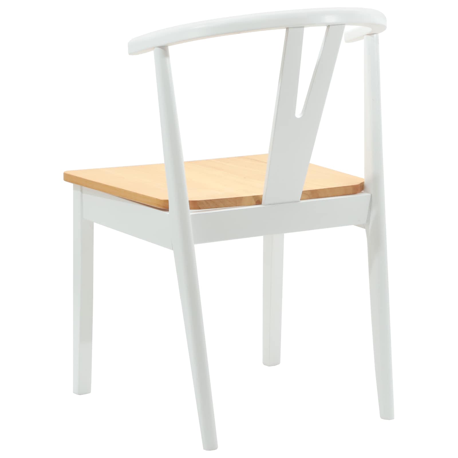 Chaise de salle à manger 2 pcs Blanc et Naturel - XIOS