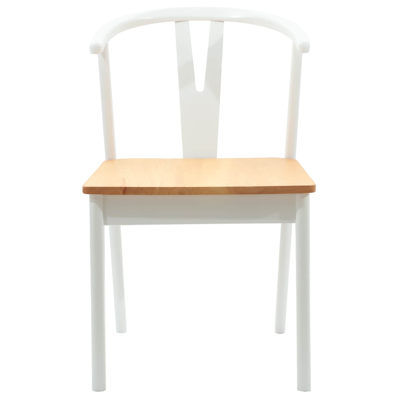 Chaise de salle à manger 2 pcs Blanc et Naturel - XIOS