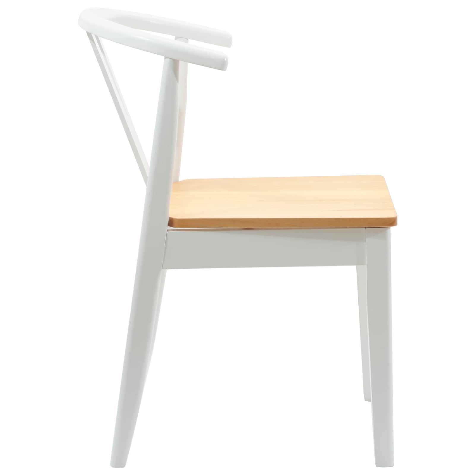 Chaise de salle à manger 2 pcs Blanc et Naturel - XIOS