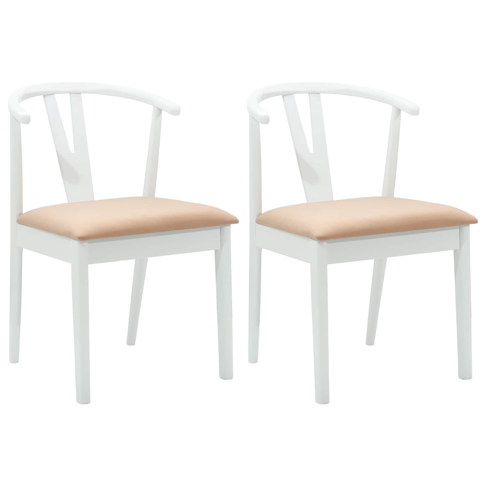 Chaise de salle à manger 2 pcs Blanc et marron - XIOS
