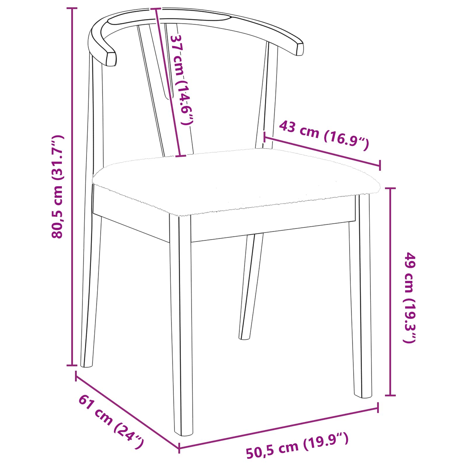 Chaise de salle à manger 2 pcs Naturel et clair - XIOS