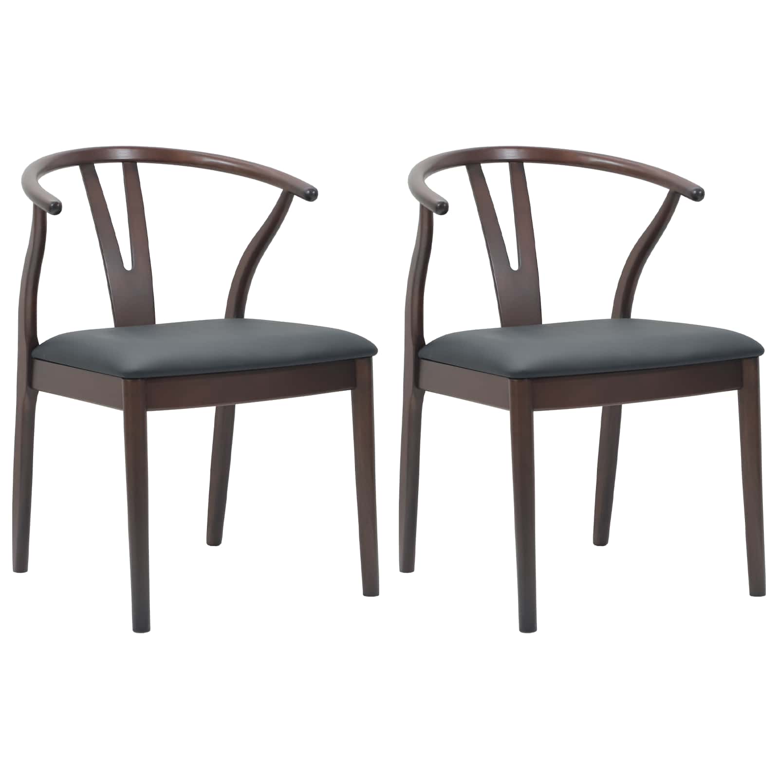Chaise de salle à manger 2 pcs Marron clair et noir - XIOS