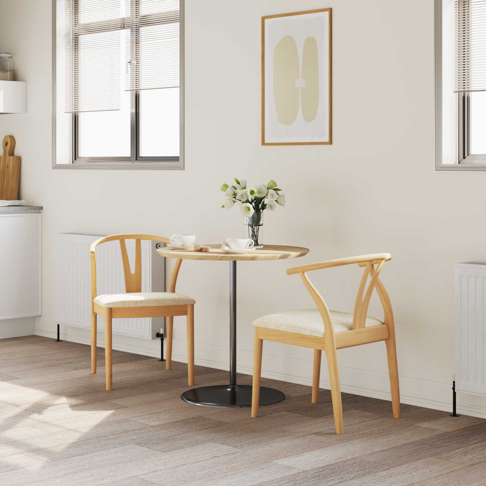 Chaise de salle à manger 2 pcs Naturel et clair - XIOS