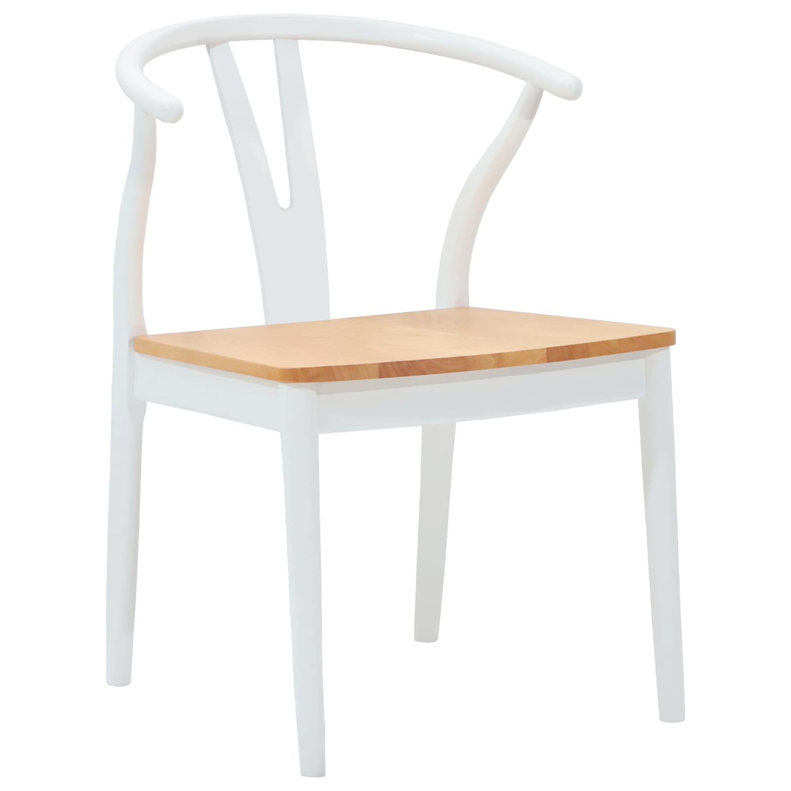 Chaise de salle à manger 2 pcs Blanc et Naturel - XIOS