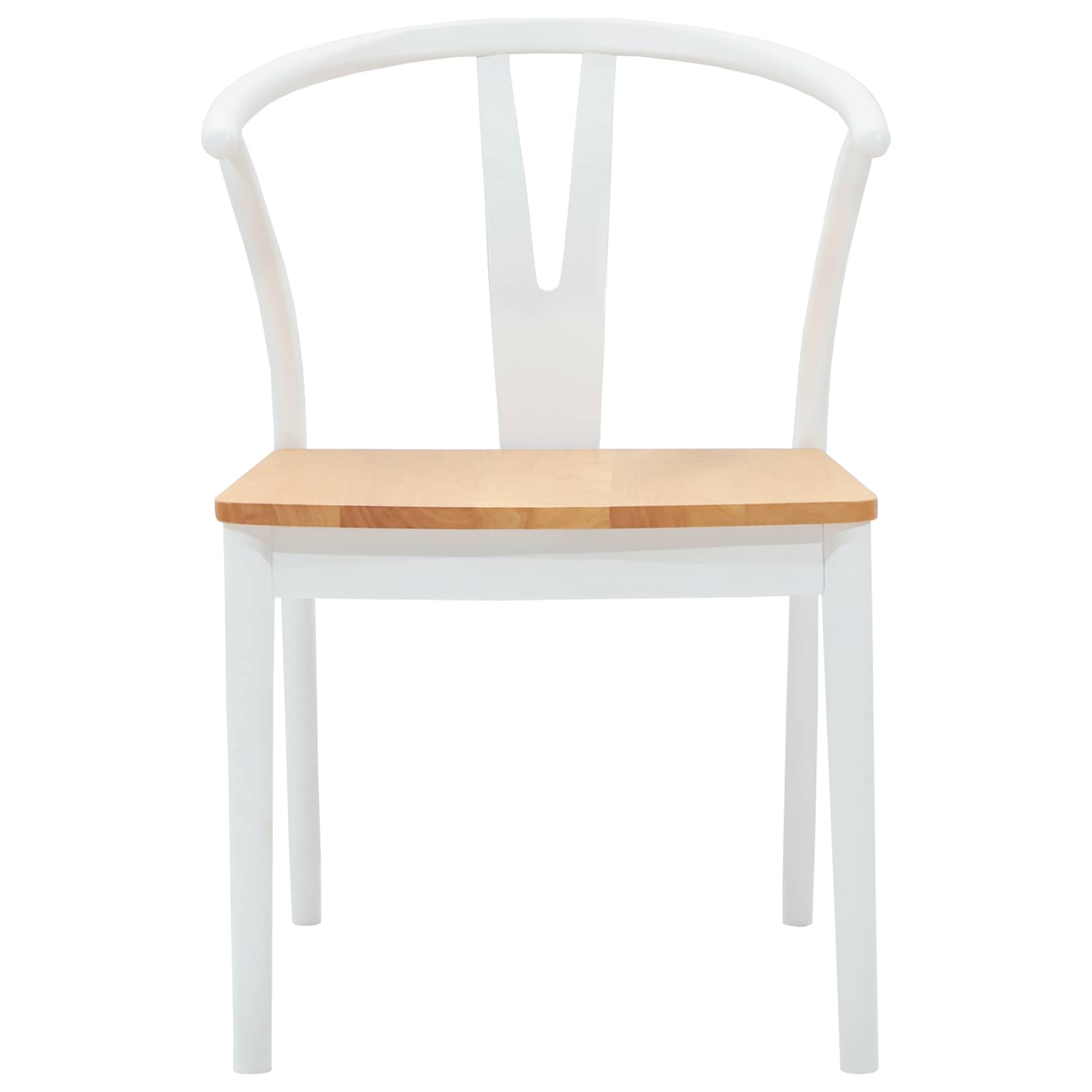 Chaise de salle à manger 2 pcs Blanc et Naturel - XIOS
