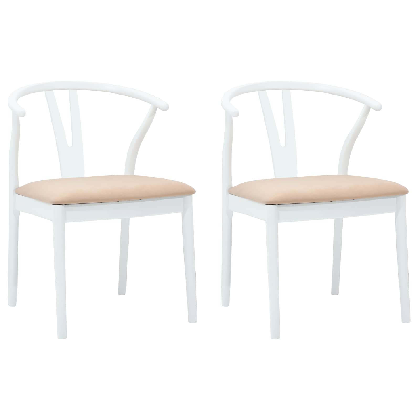 Chaise de salle à manger 2 pcs Blanc et marron - XIOS