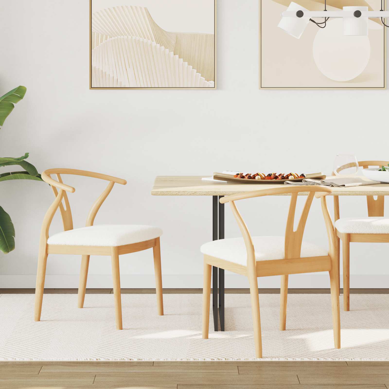 Chaise de salle à manger 2 pcs Naturel et clair - XIOS