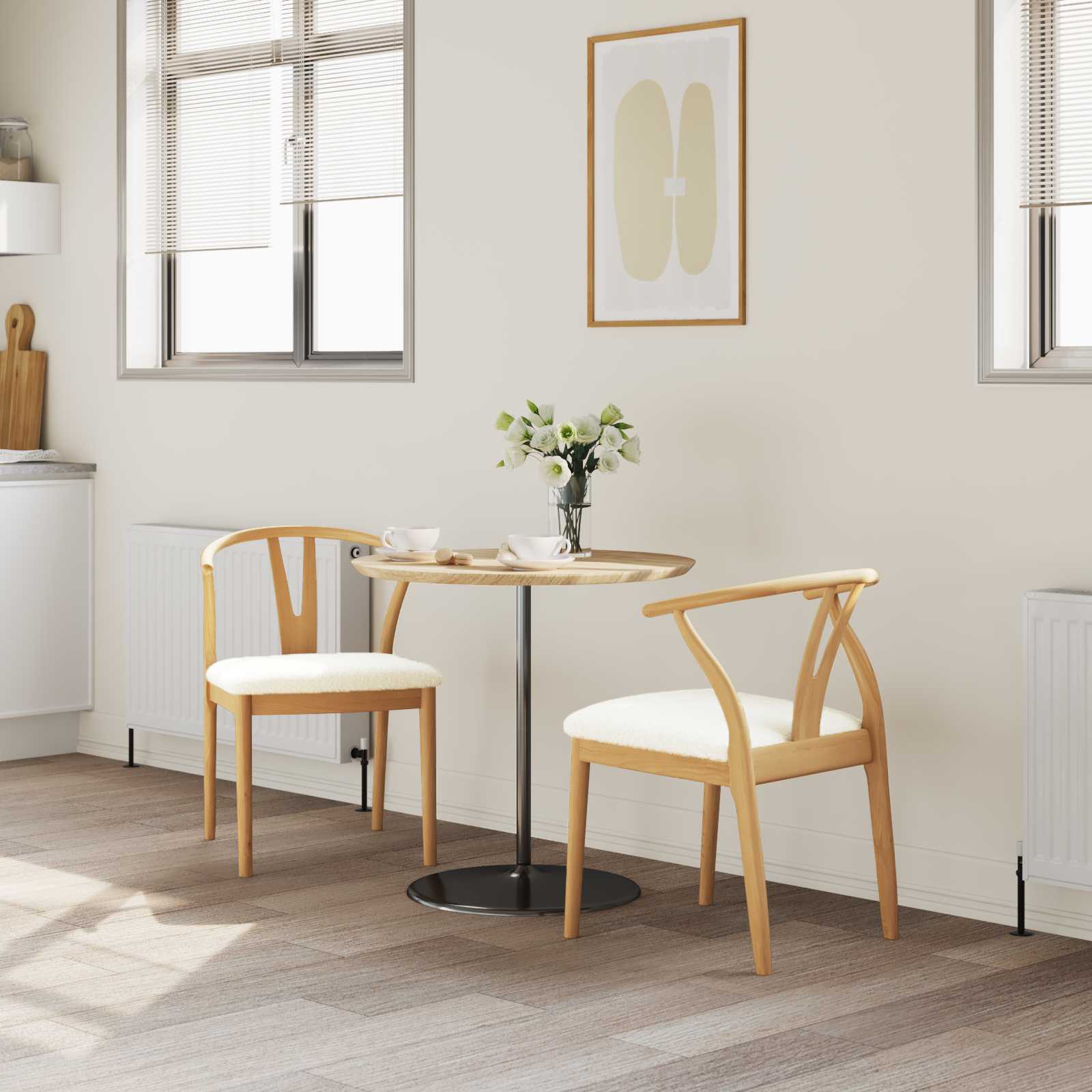 Chaise de salle à manger 2 pcs Naturel et clair - XIOS