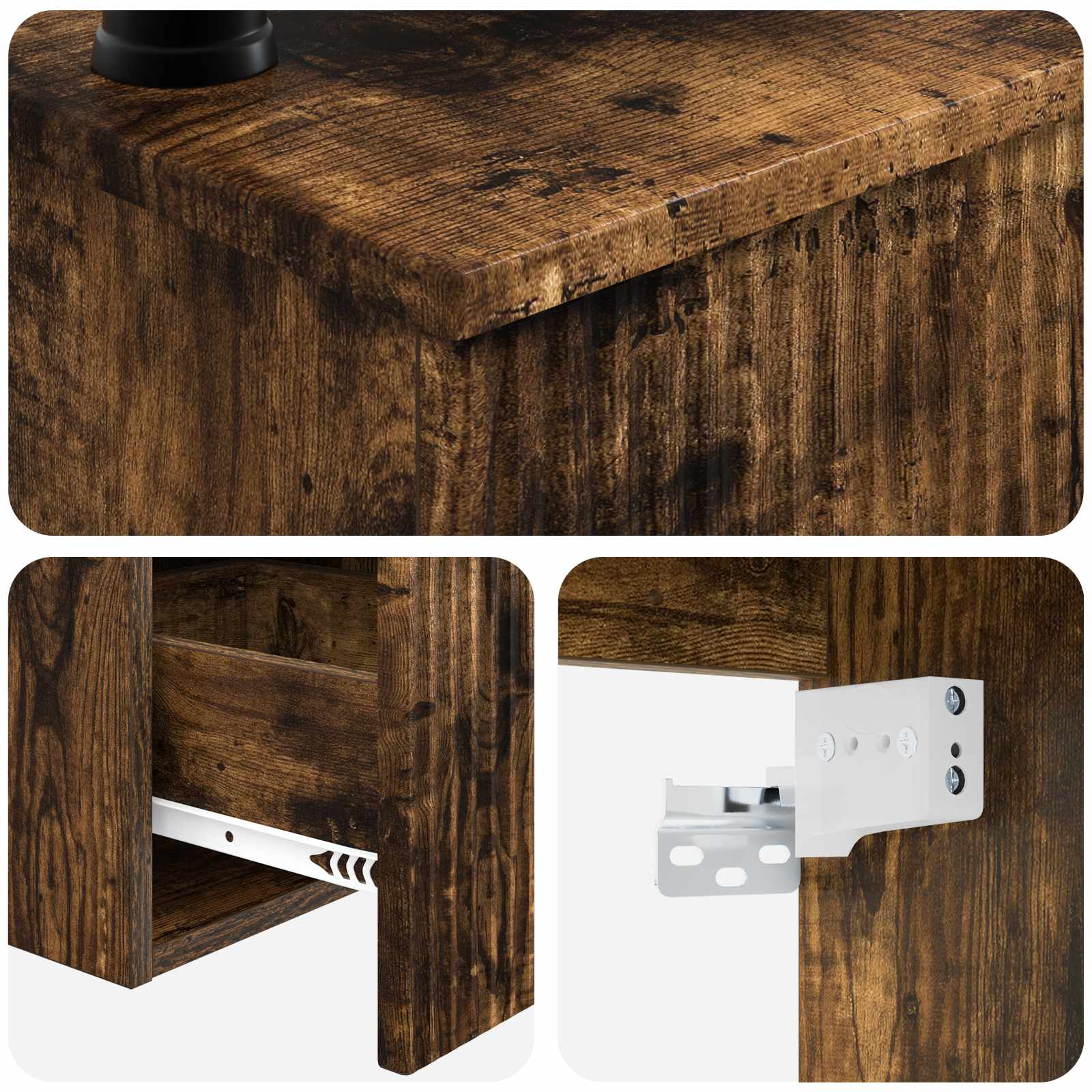 Ensemble d'armoire de salle de bain 3 pc Chêne fumé