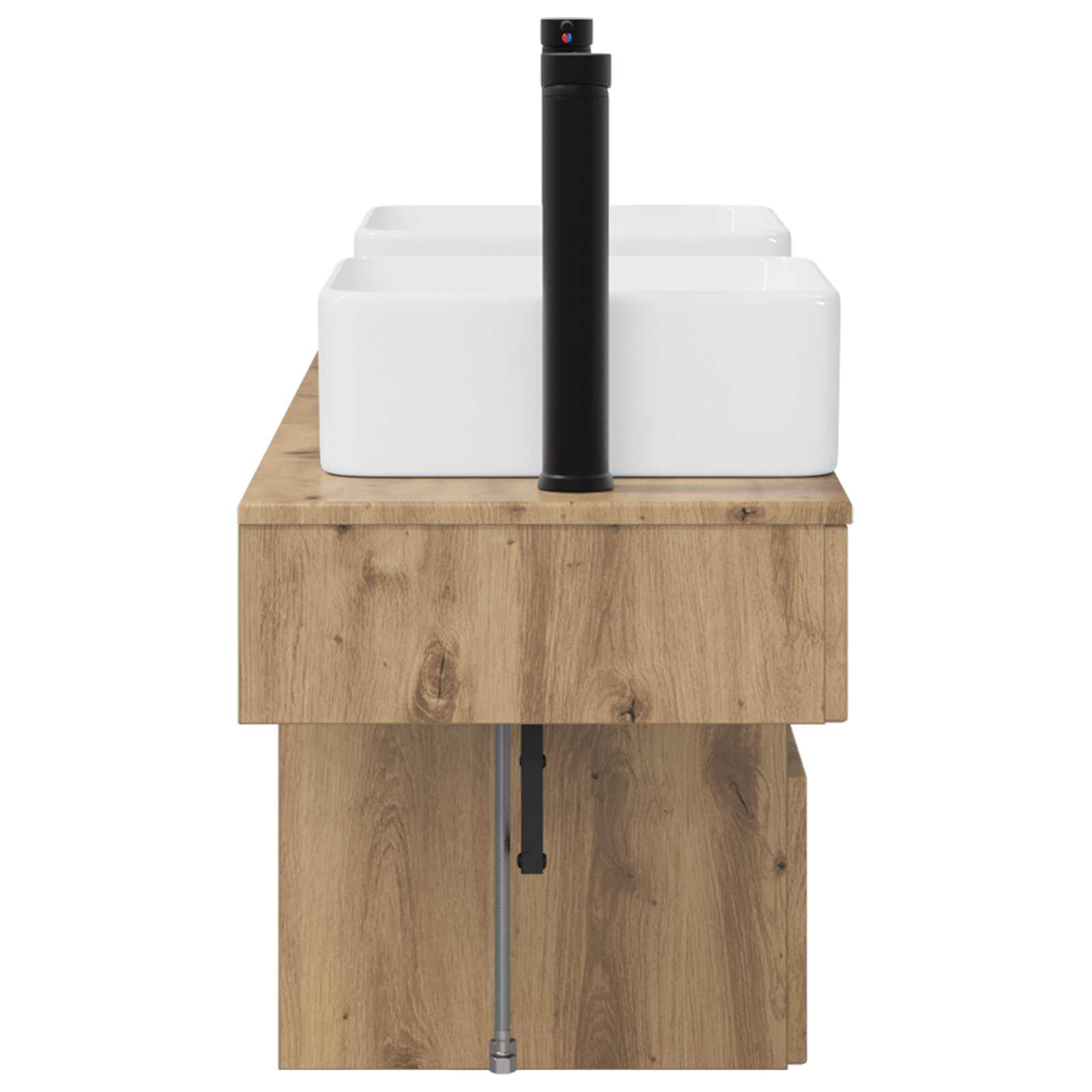 Ensemble d'armoire de salle de bain 3 pc Chêne artisanal