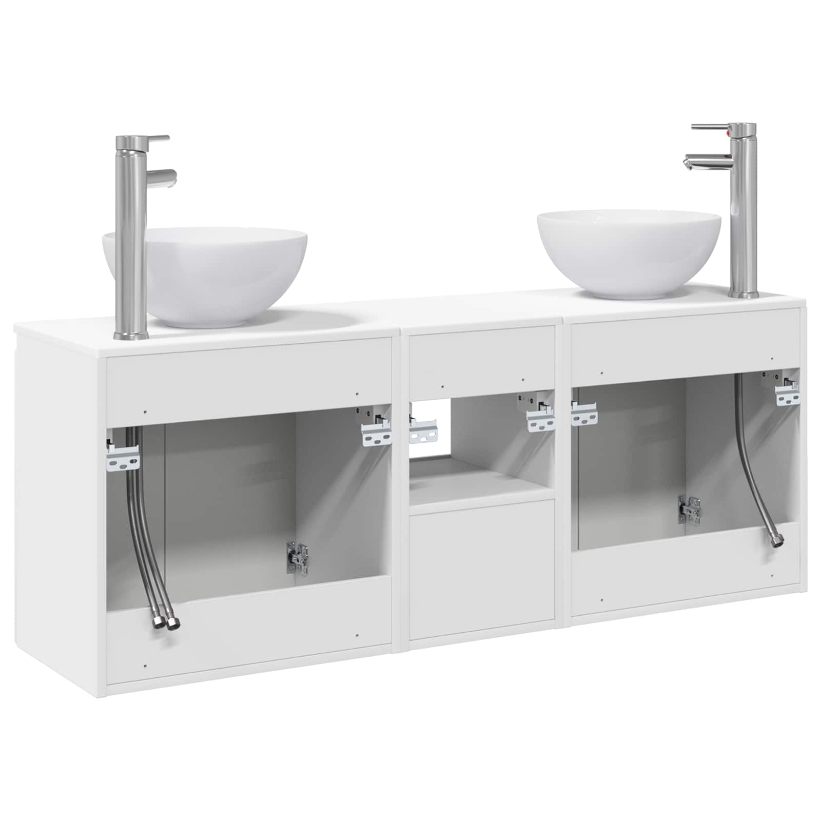 Ensemble d'armoire de salle de bain 3 pc Blanc