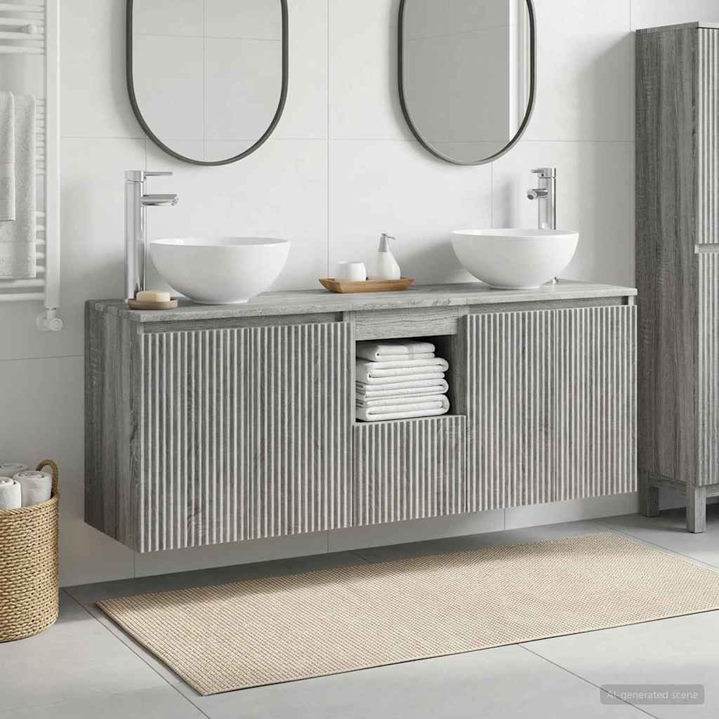 Ensemble d'armoire de salle de bain 3 pc Sonoma gris