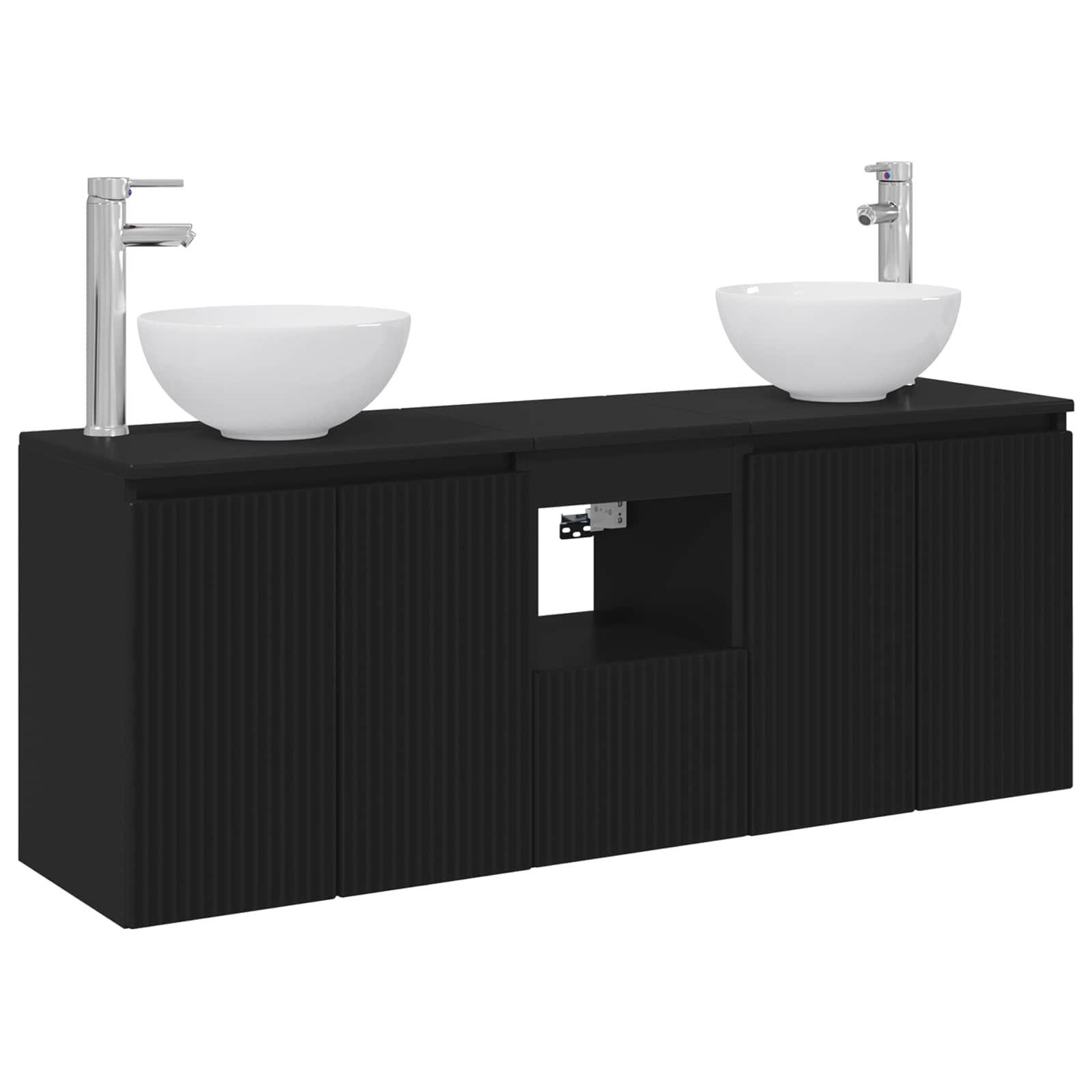 Ensemble d'armoire de salle de bain 3 pc Noir
