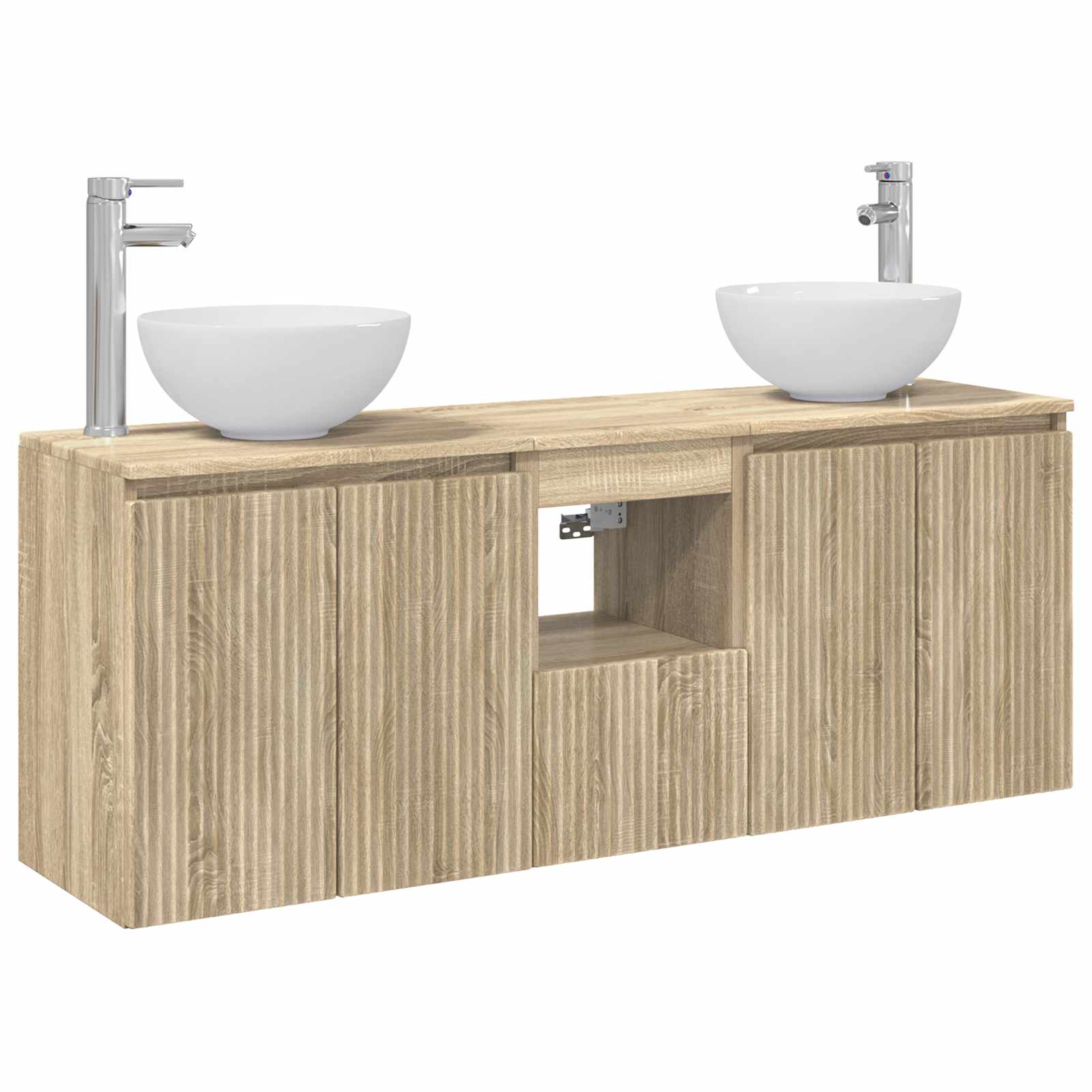 Ensemble d'armoire de salle de bain 3 pc Chêne Sonoma