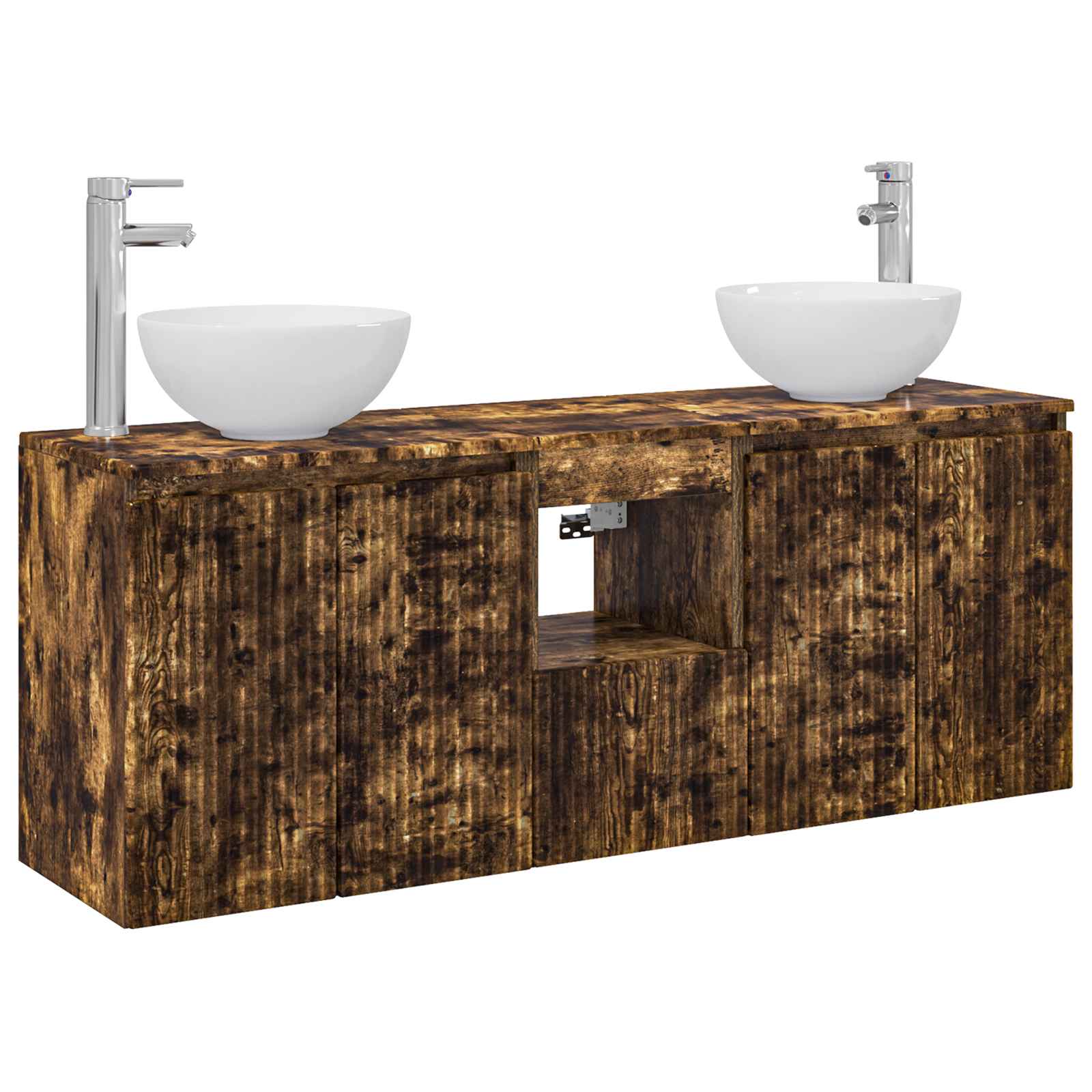 Ensemble d'armoire de salle de bain 3 pc Chêne fumé