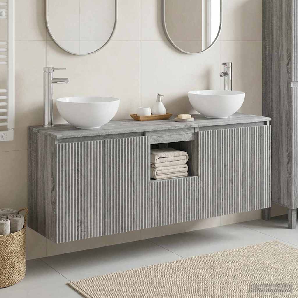Ensemble d'armoire de salle de bain 3 pc Sonoma gris