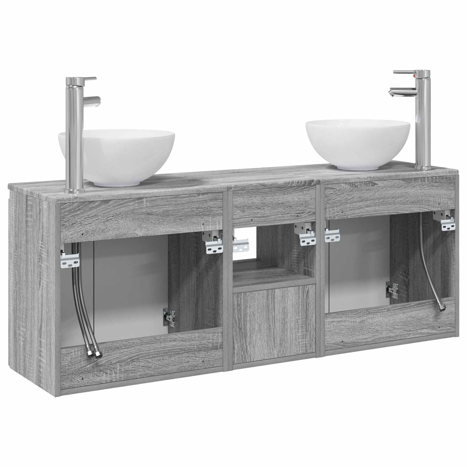 Ensemble d'armoire de salle de bain 3 pc Sonoma gris