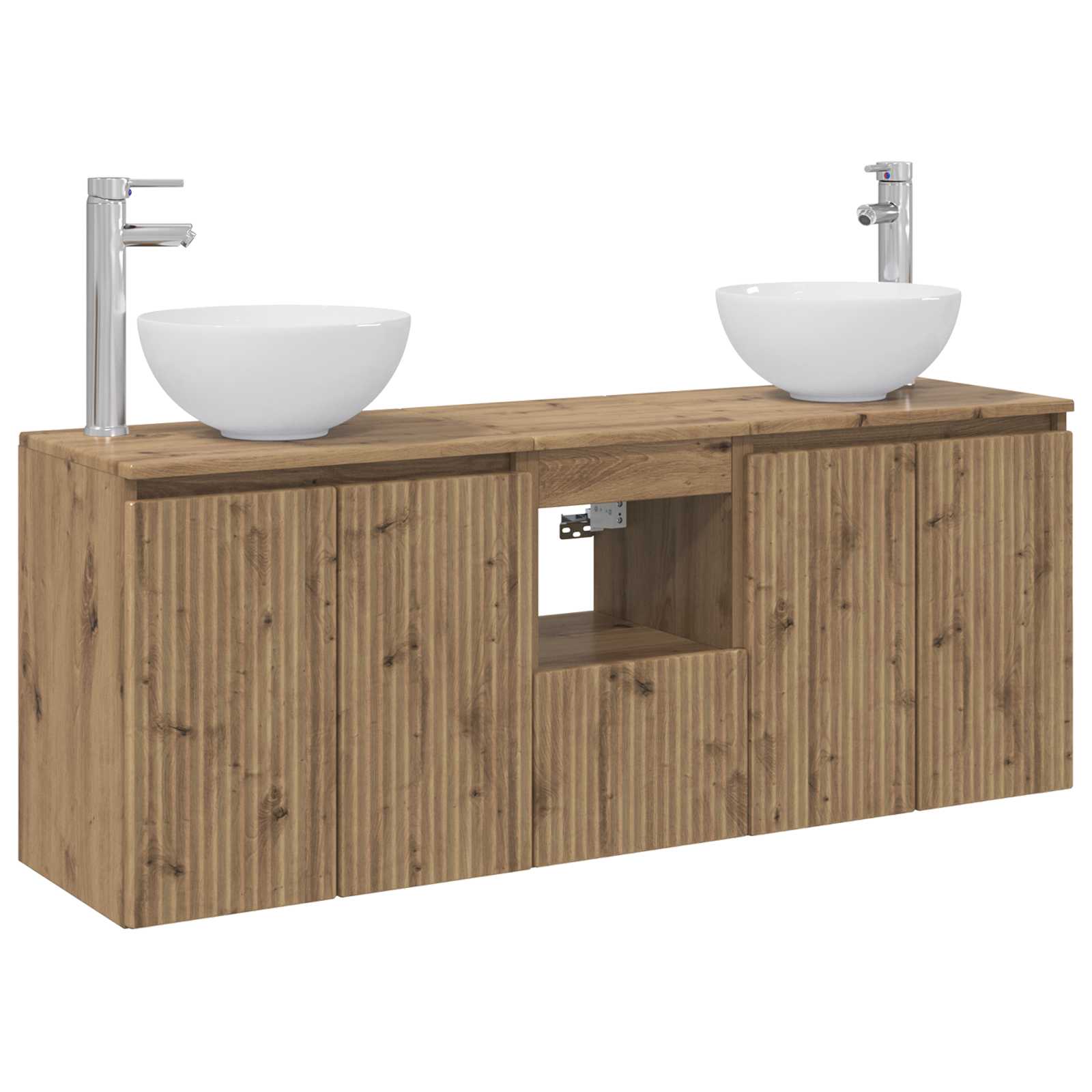 Ensemble d'armoire de salle de bain 3 pc Chêne artisanal