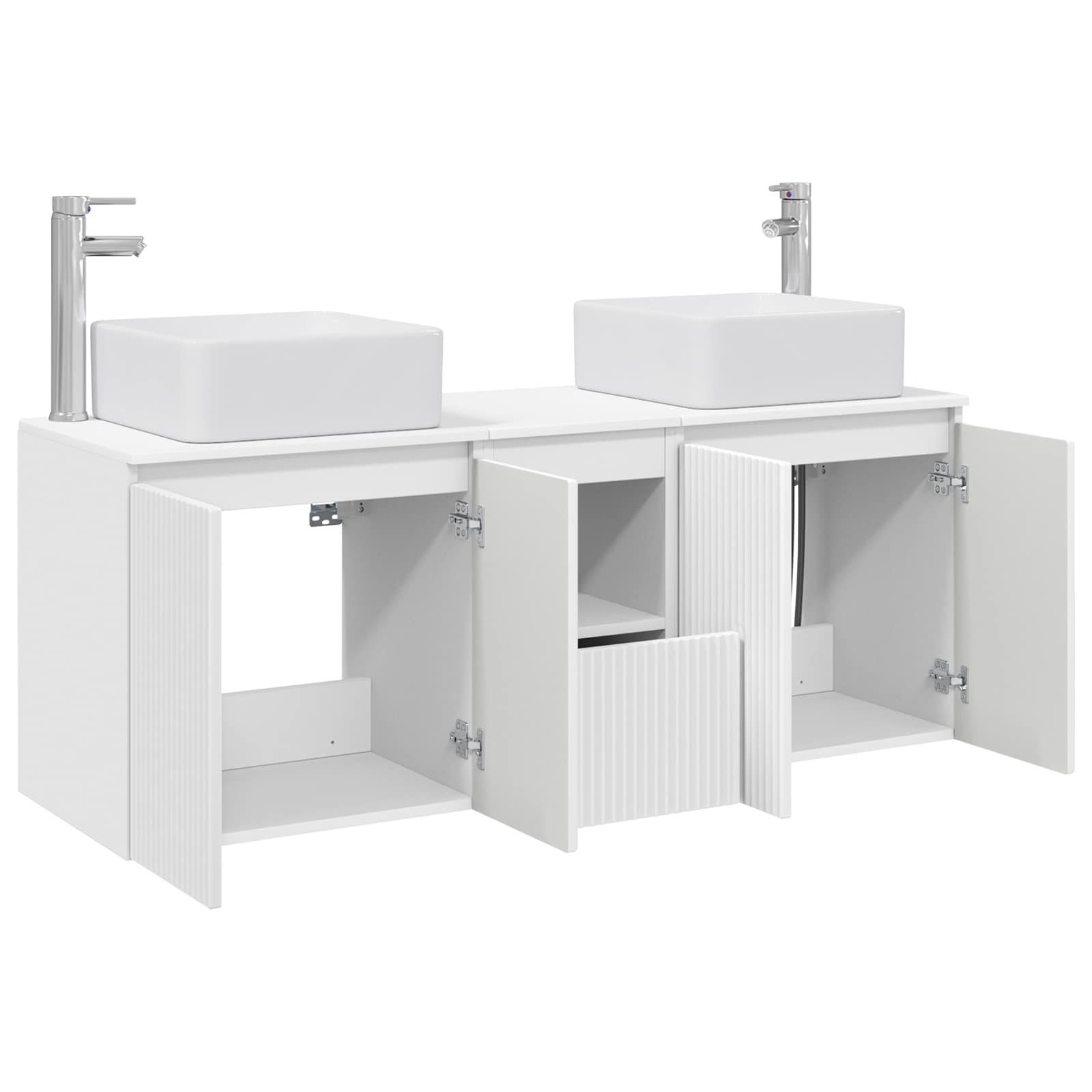 Ensemble d'armoire de salle de bain 3 pc Blanc