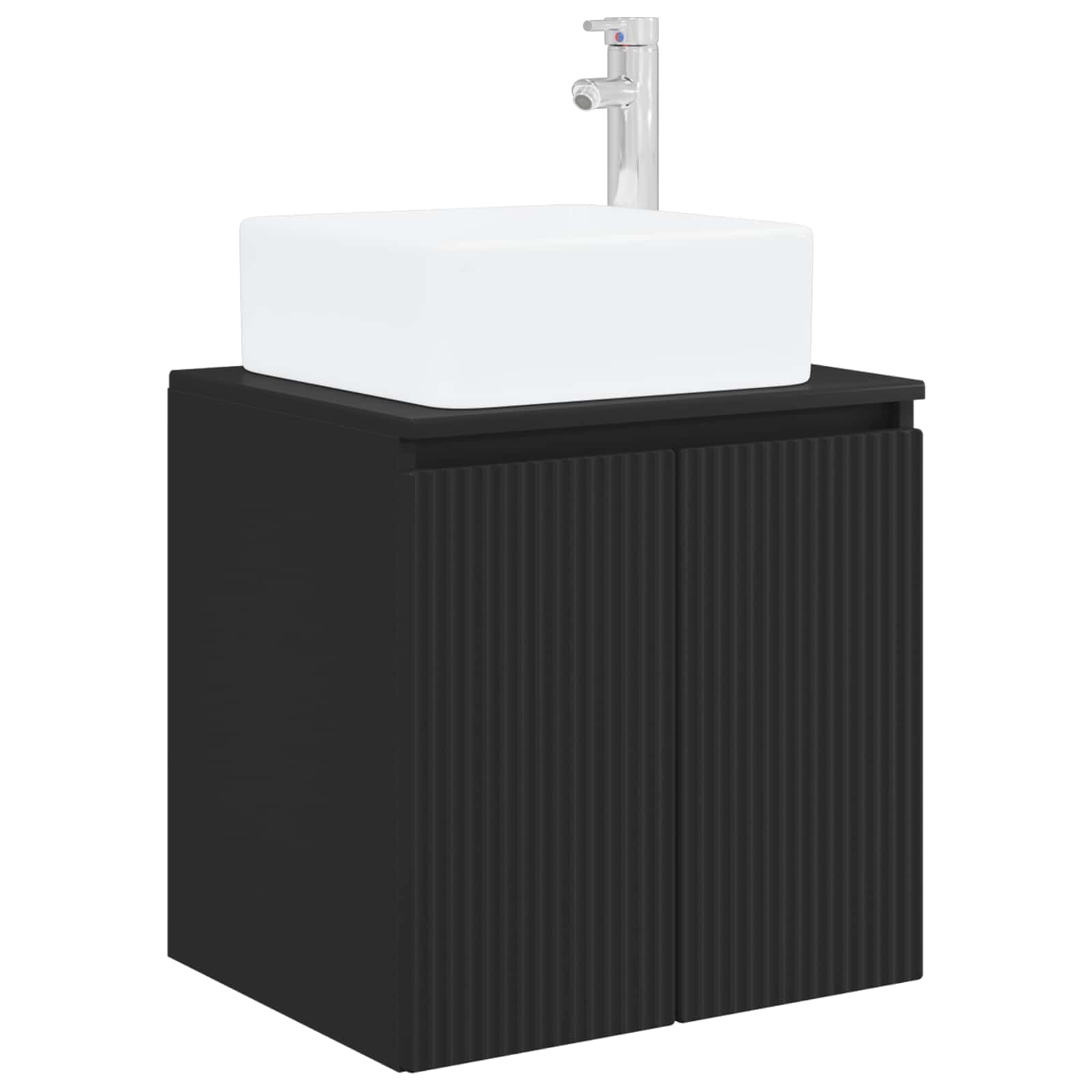 Ensemble d'armoire de salle de bain 3 pc Noir 49,5 x 41 x 63 cm