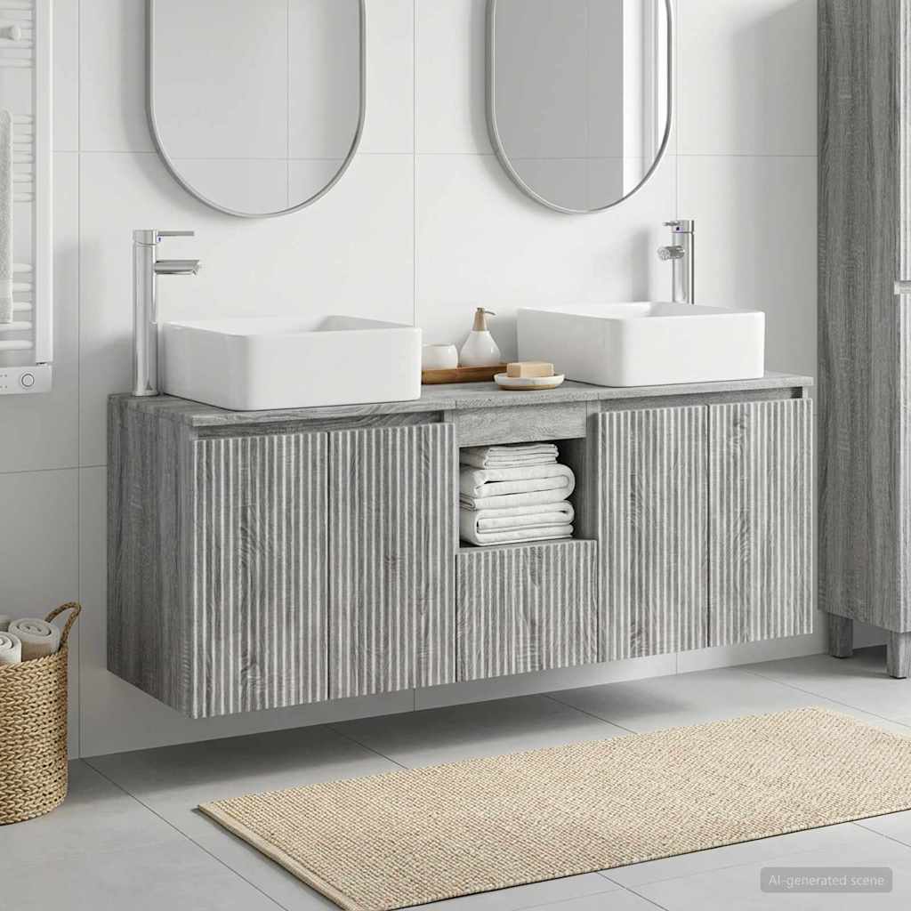 Ensemble d'armoire de salle de bain 3 pc Sonoma gris